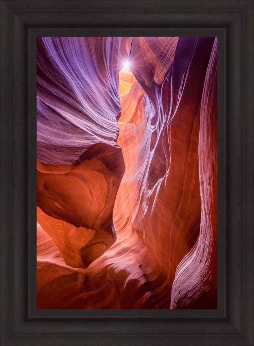 Antelope Canyon Sunburst Wall Art - Stunning Desert Landscape Photography Print for Home & Office Decor | Perfect for Living Room, Bedroom, or Gift