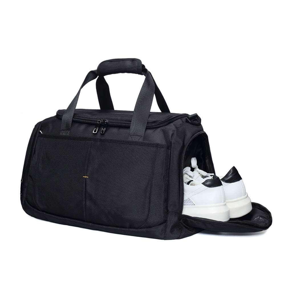 WANGXIAOLYUNDONGBAO Sports Travel Bag - Portable Multifunctional Gym Duffle for Fitness, Workout & Short Trips (Black, 18.6x10.6 Inches) - Perfect for Gym, Yoga, Swimming & Weekend Getaways
