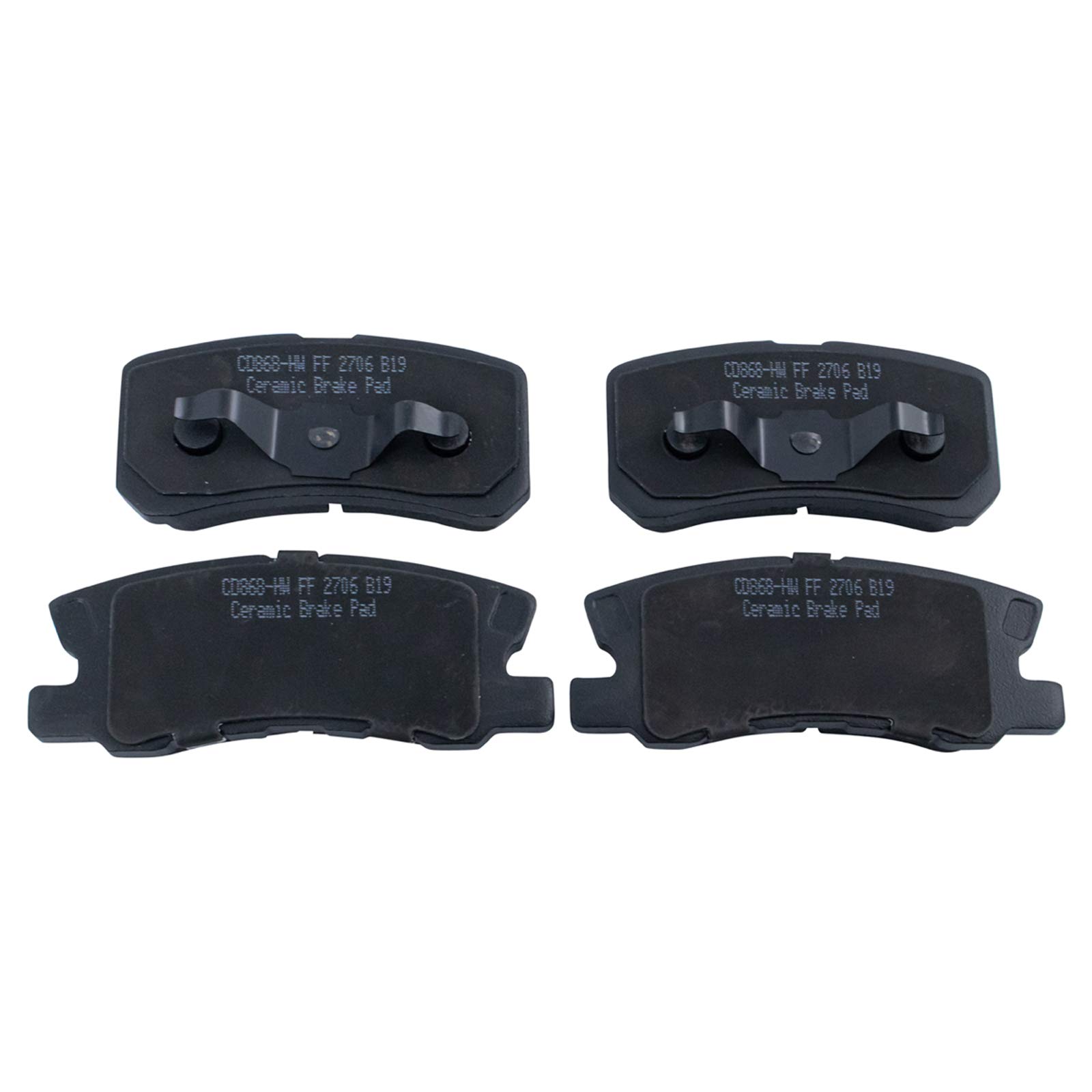 TRQ High-Performance Ceramic Rear Brake Pads & Rotors Set with Anti-Squeal Chemicals - Perfect for Daily Commuting, Highway Driving & Heavy-Duty Vehicles