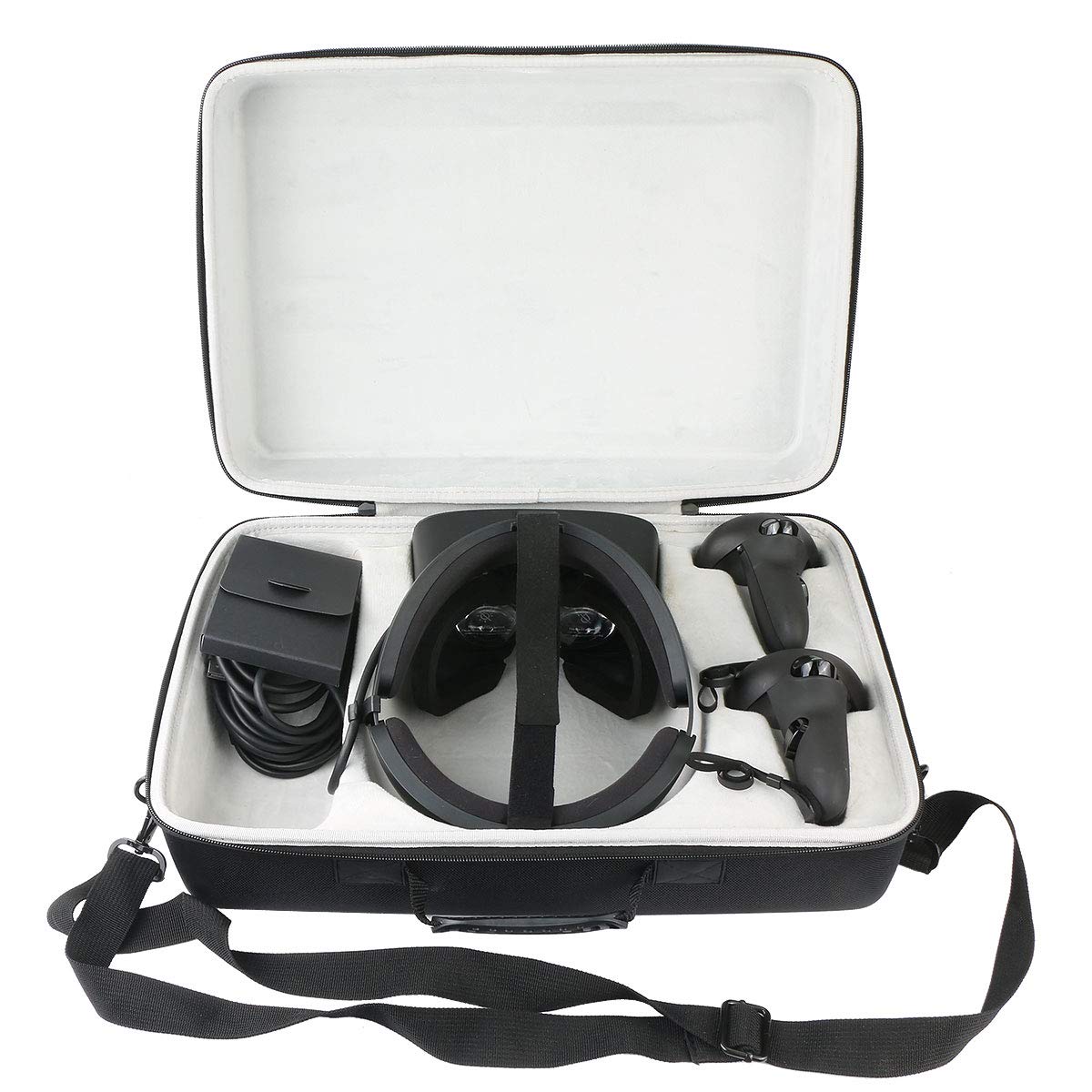 Khanka Durable Hard Travel Case for Oculus Rift S VR Headset - Protective Storage for PC-Powered VR Gaming Accessories (Includes Net) - Perfect for Travel, Storage & VR Gaming Setups