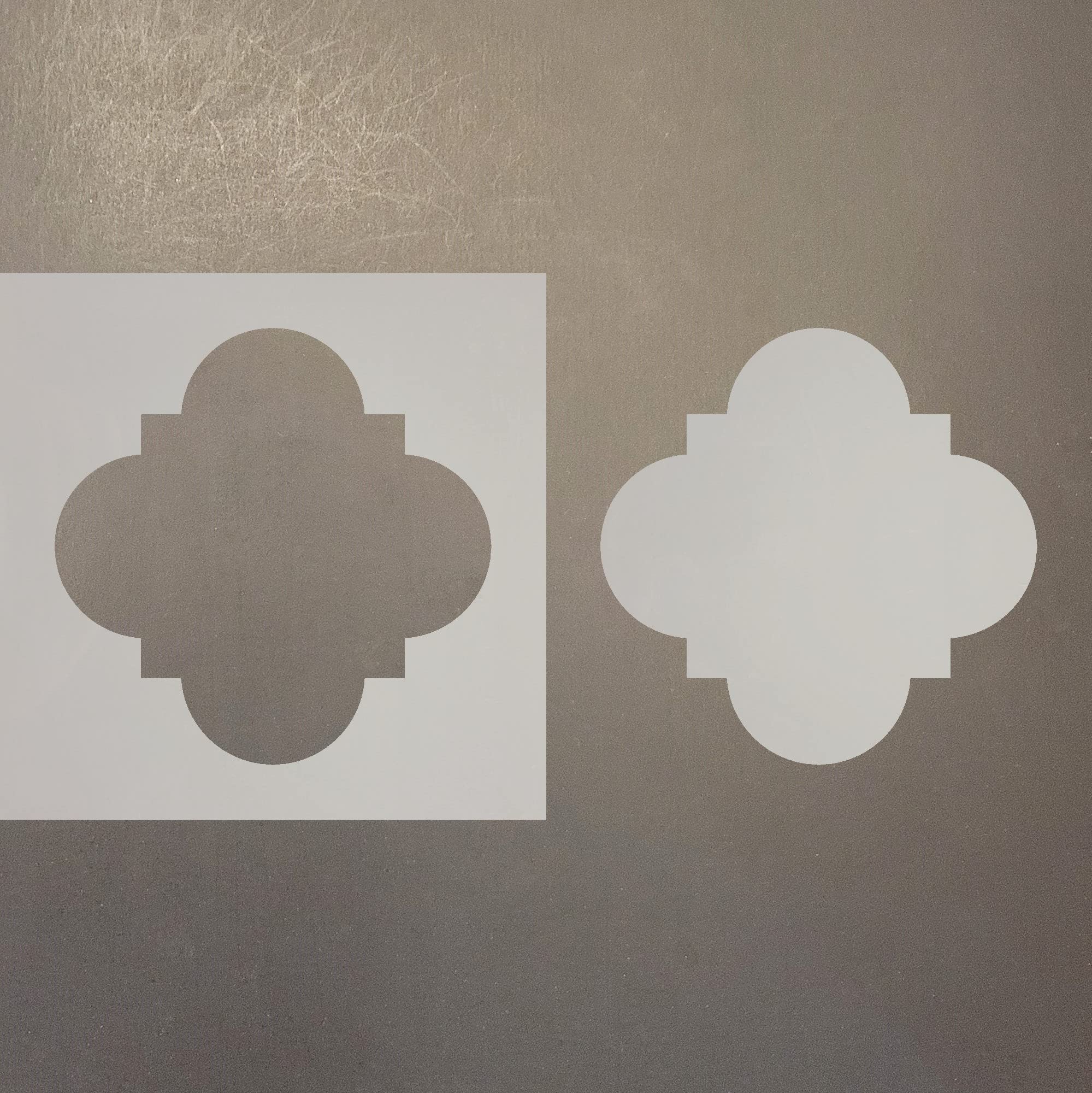 4 Inch Quatrefoil Reusable Mylar Stencil for DIY Art Projects, Scrapbooking, Home Decor & Crafting Supplies - Perfect for Painting, Wood Burning & Wall Designs