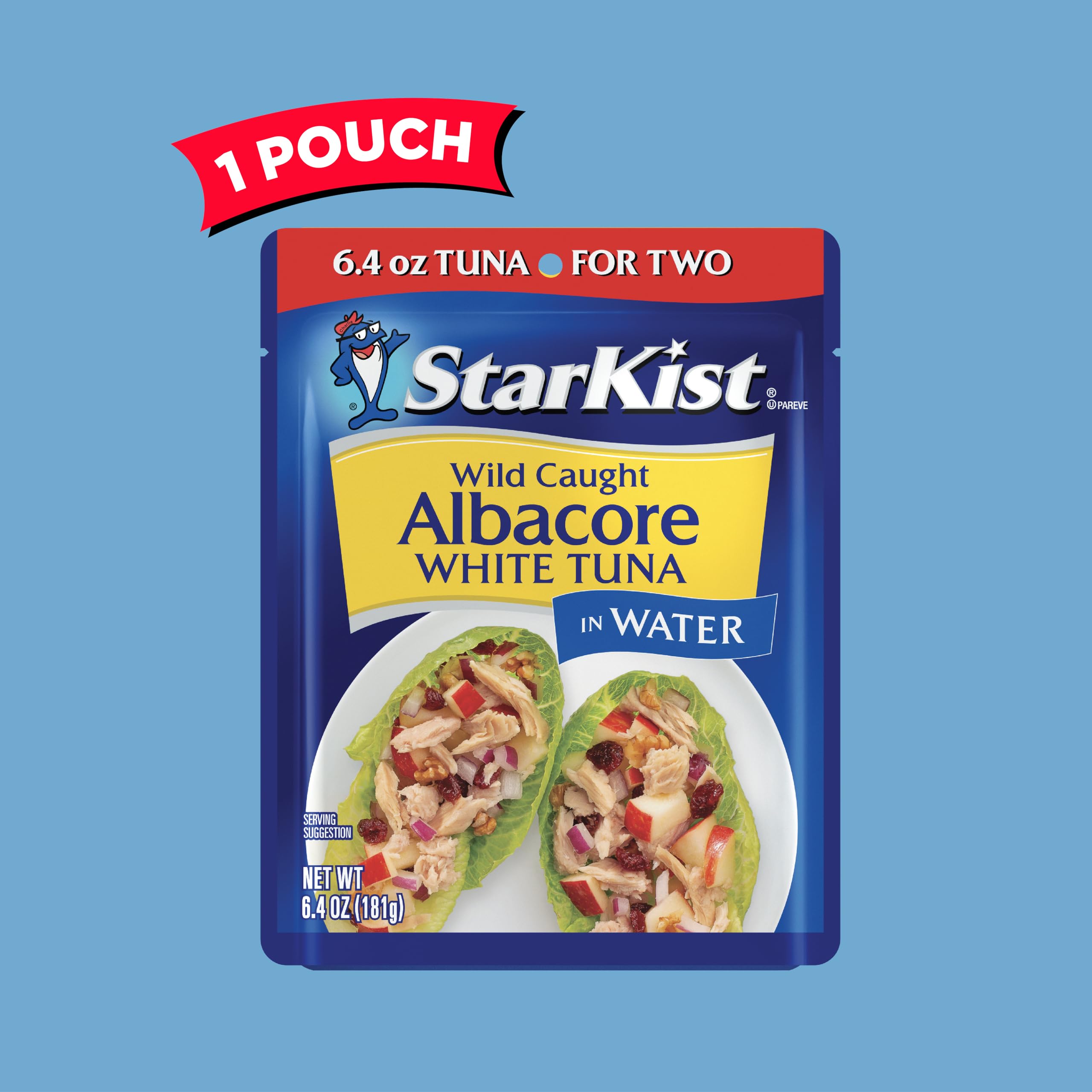StarKist Wild Caught Albacore White Tuna in Water - 6.4 Oz Pouch (Pack of 12) | High Protein, Low Mercury | Perfect for Salads, Sandwiches & Keto Meals
