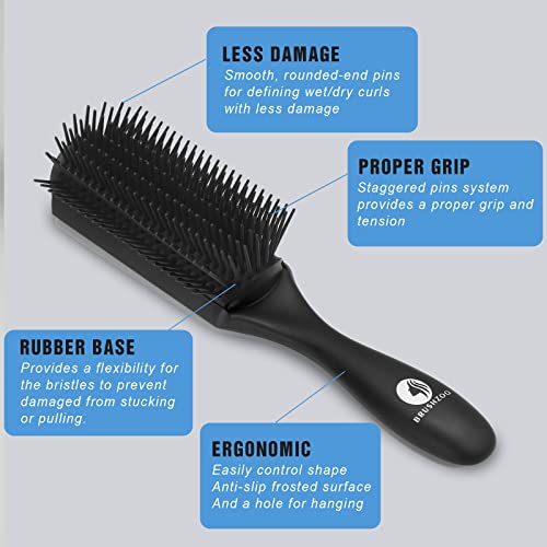 Detangling Hair Brush Set with Hair Spray Bottle - Gentle Knot-Free Styling for Kids & Adults - Perfect for Wet & Dry Hair, Travel & Home Use
