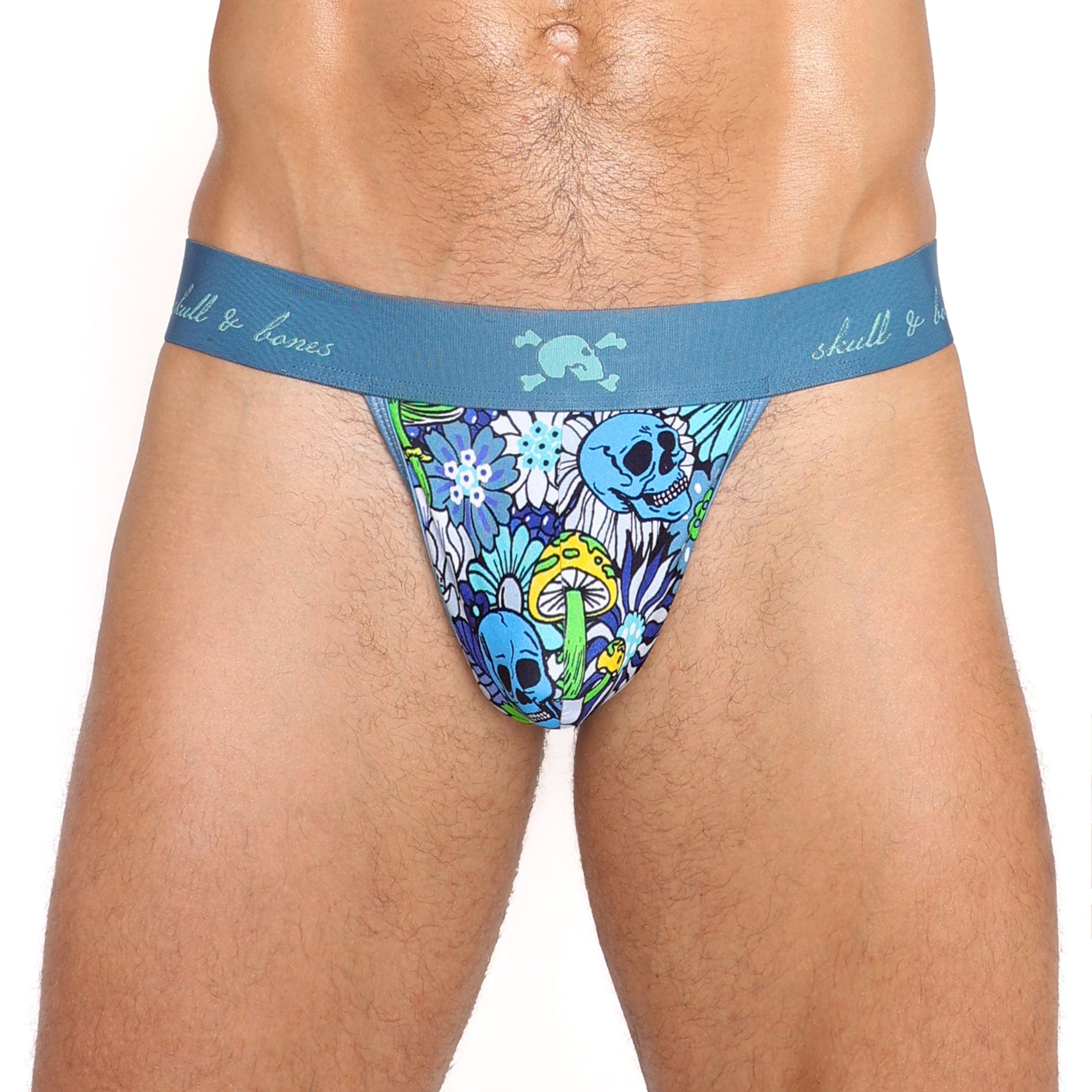 Groovy Floral Mushroom Thong - Comfortable & Stylish Women's Underwear for Casual Wear, Sleep & Loungewear