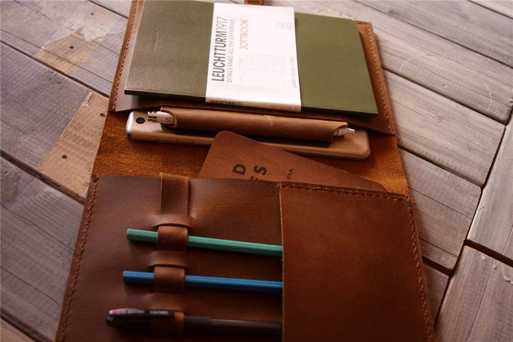 Premium Genuine Leather Refillable Journal Notebook Cover - A5 Size, Handmade, Gift for Writers & Professionals - Perfect for Office, Travel & Daily Note-Taking