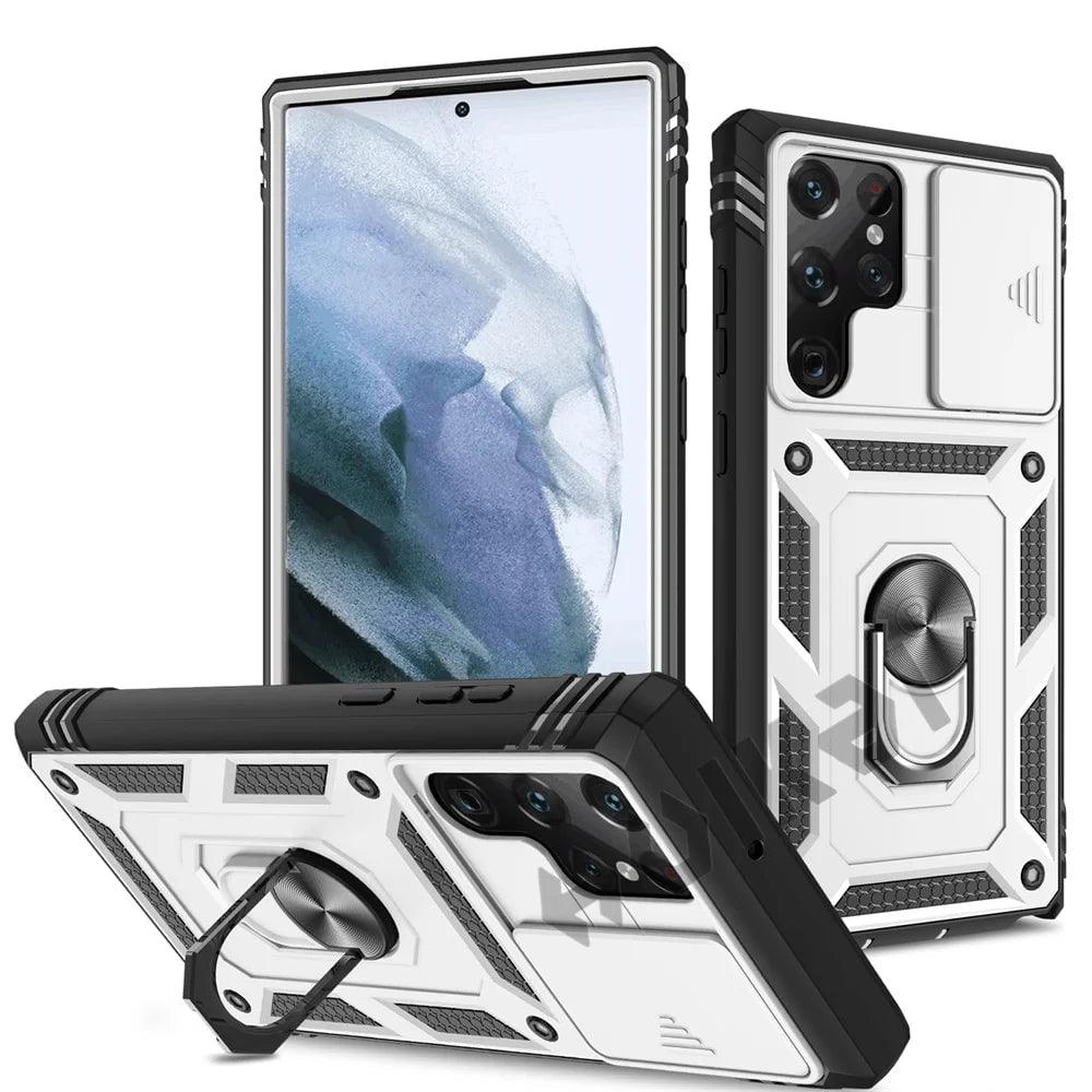 Samsung Galaxy S24 Plus Heavy Duty Phone Case with Ring Kickstand - Perfect for Hands-Free Viewing, Gaming, and Video Calls