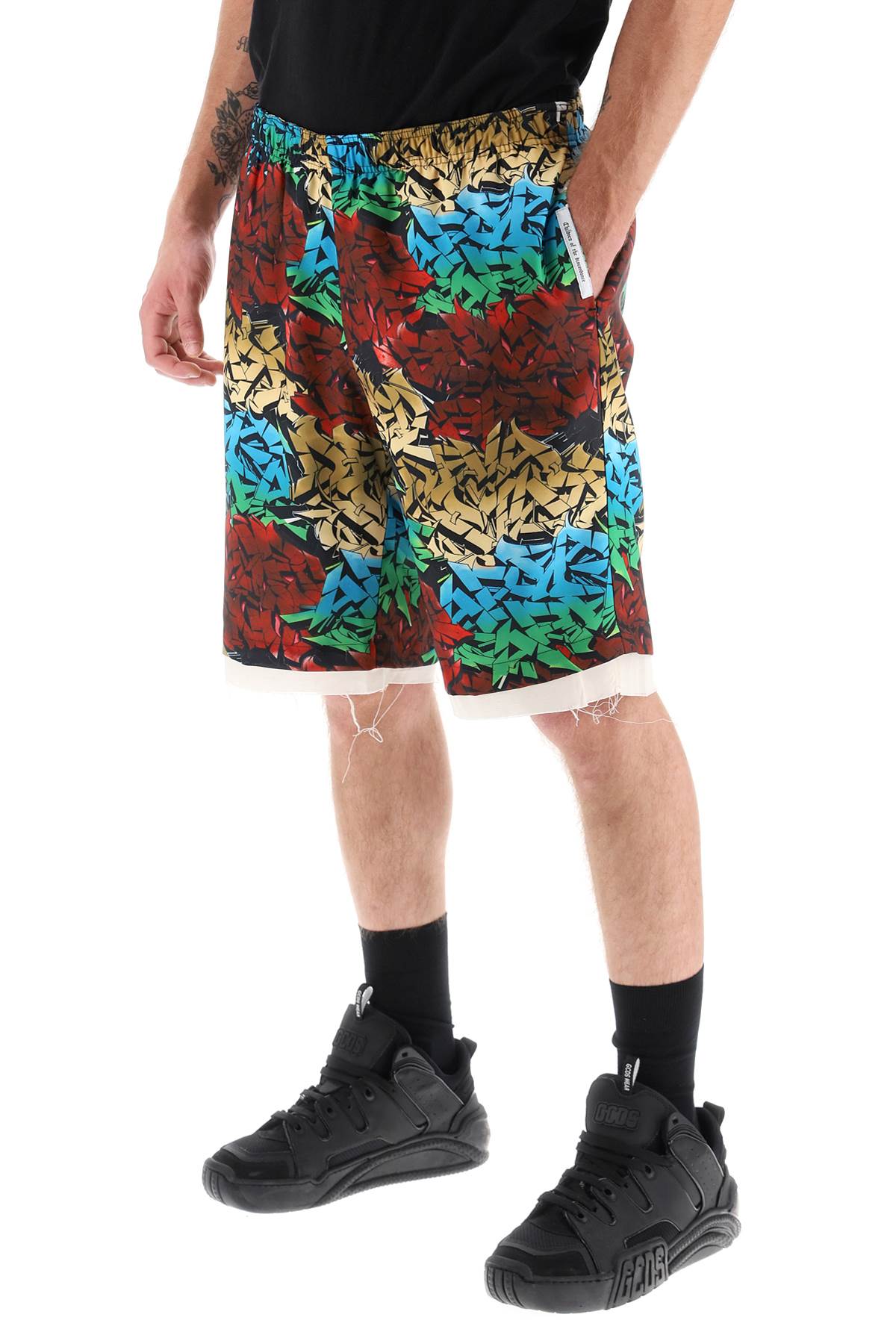 Children of the Discordance Graffiti Print Shorts - Trendy Streetwear for Men | Perfect for Summer Outfits & Urban Fashion
