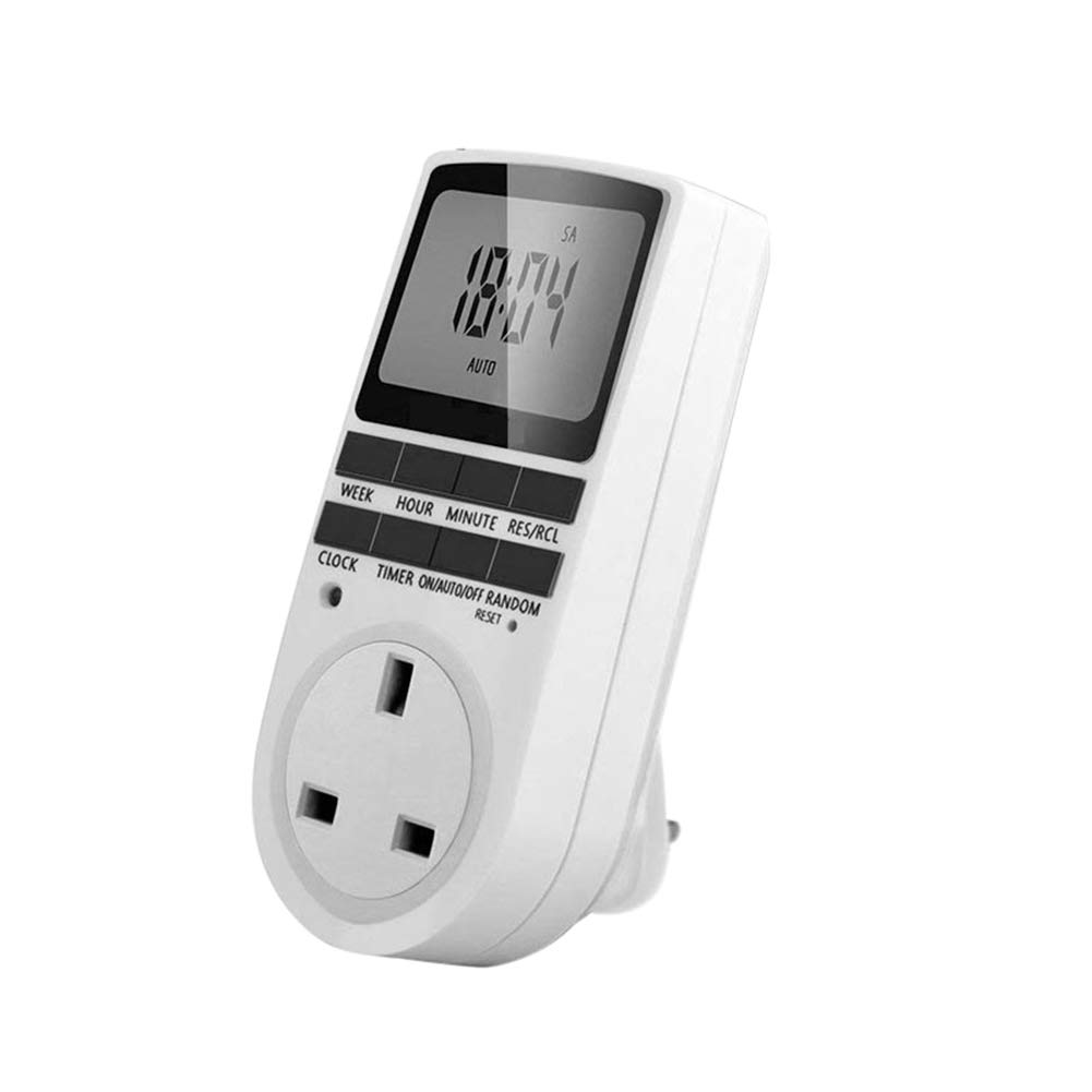Digital Timer Switch with Countdown Function - UK Plug Socket for Electrical Outlets | Perfect for Home Appliances, Christmas Lights & Energy Saving