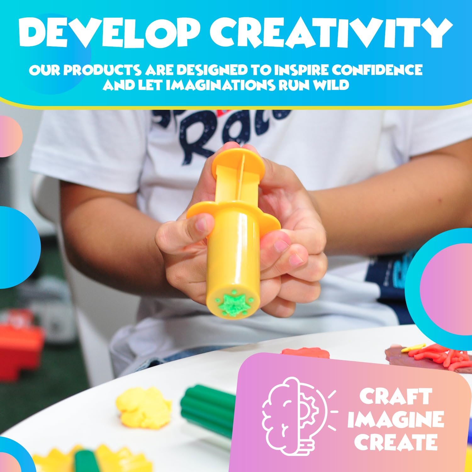 12-Piece Clay and Play Dough Tools Set for Kids Ages 3+ | Non-Toxic Modeling Dough Accessories Kit | Perfect for Arts & Crafts, Preschool Learning, and Creative Play at Home or School