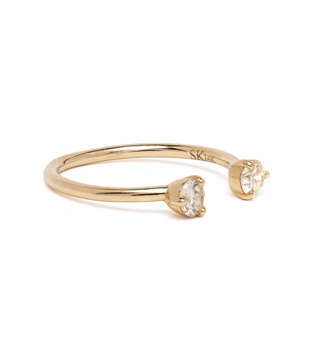 Lunetta Round Diamond Nesting Band Ring - Stackable Wedding & Engagement Ring for Women | Perfect for Bridal Sets, Anniversary Gifts & Everyday Elegance