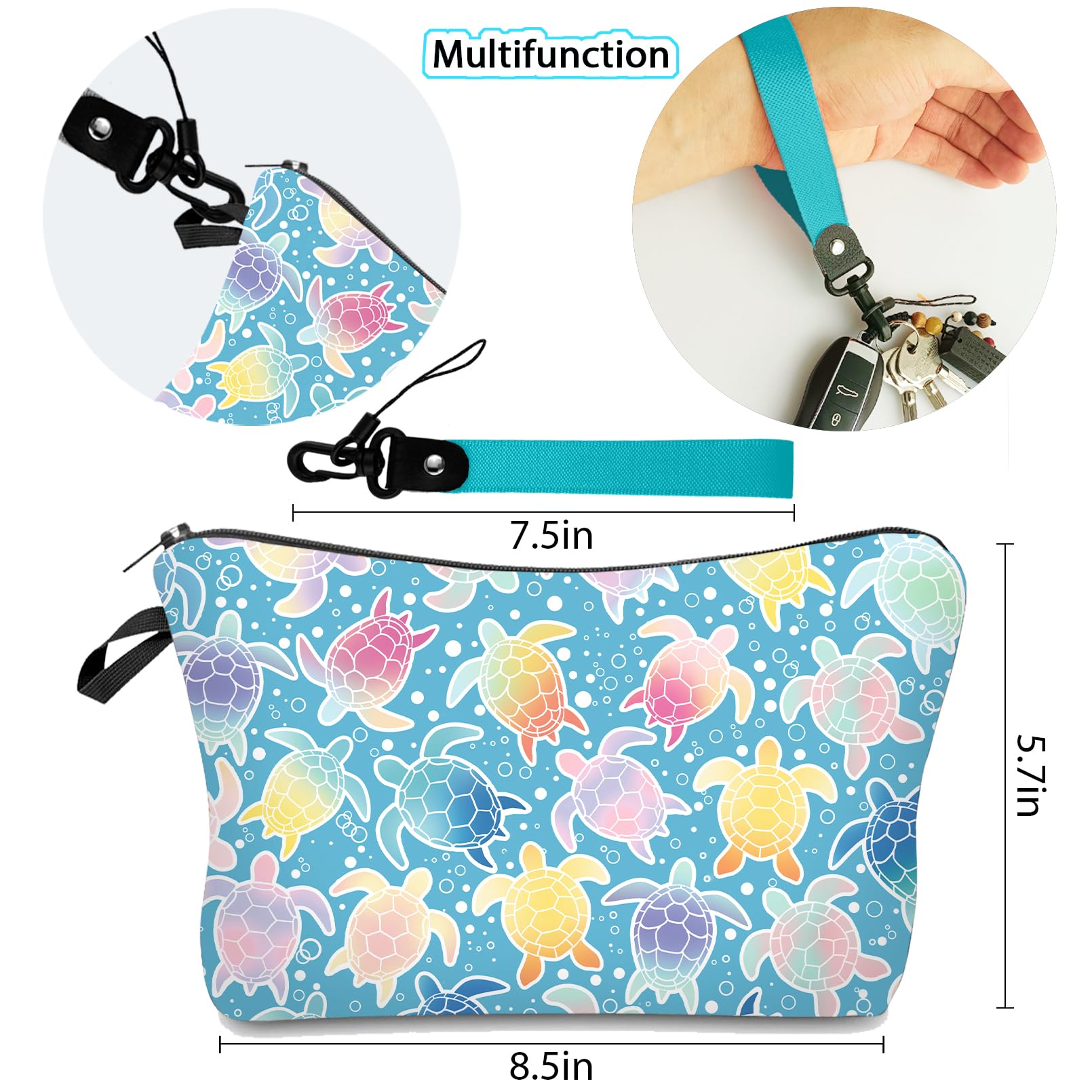 Giancomics Women's Cosmetic Bags - Small Cute Makeup Travel Organizer with Zipper, Toiletry Pouch for Purse, Gym & Vacation Essentials | Perfect for Daily Use, Traveling & Gift Giving