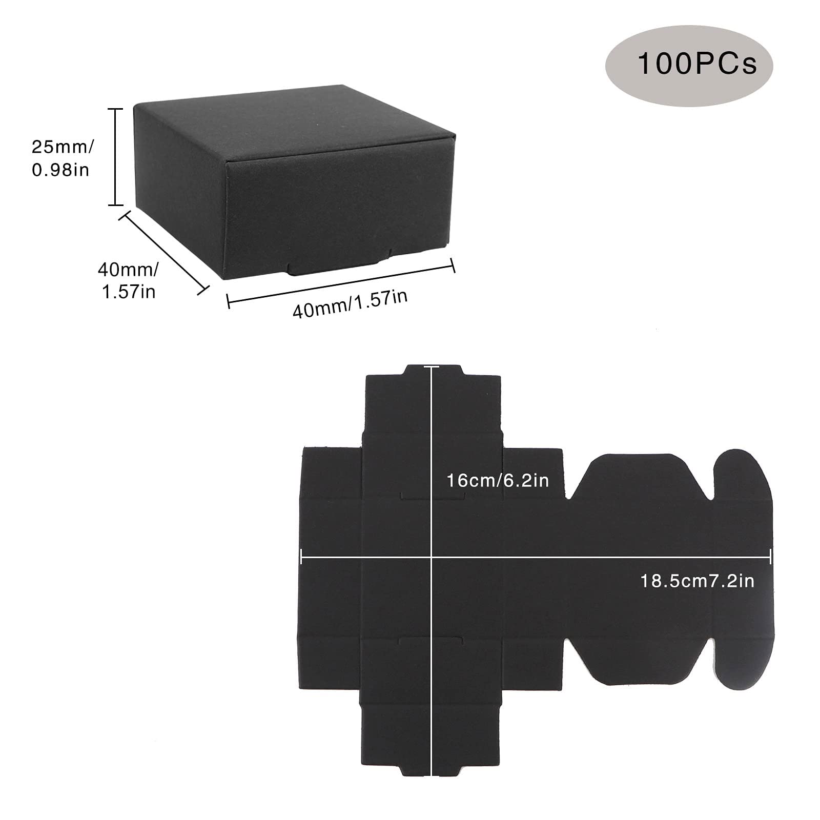Sdoot Jewelry Ring Boxes Bulk - 100 Pack 1.57