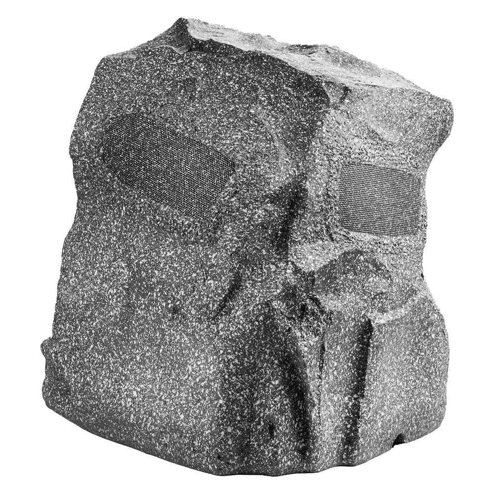 OSD Audio 8-Inch Omni-Directional Rock Speaker - Weatherproof Outdoor Speaker for Patio, Garden & Pool Area - Single Grey Rock-Shaped Speaker for Landscape Audio