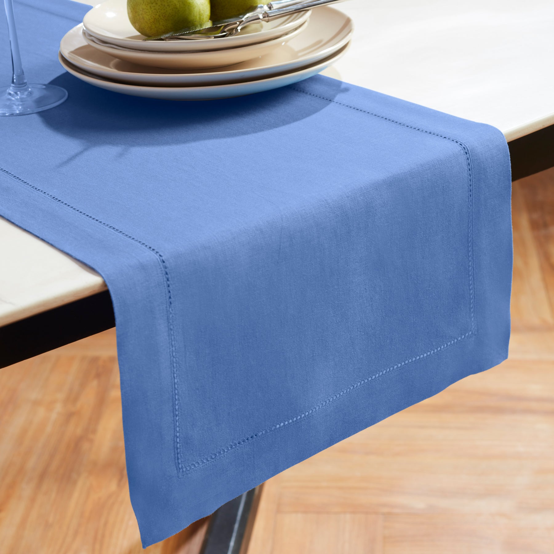 Sonoma Hemstitch Table Runner - Elegant Linen Table Decor for Dining & Special Occasions | Perfect for Weddings, Holidays & Home Decor