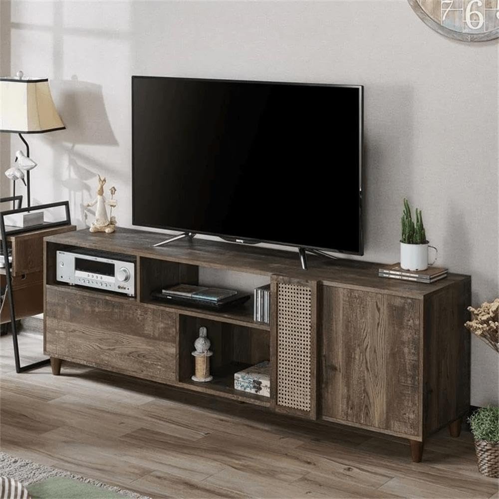 Oak TV Stand & Coffee Table Set - 70
