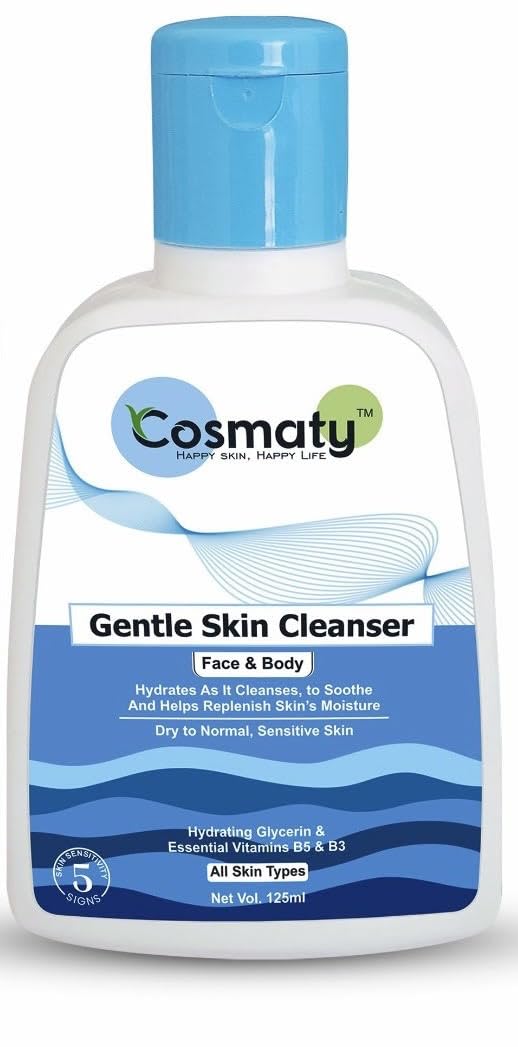 Gentle Hydrating Face Wash for Dry to Normal & Sensitive Skin - Niacinamide & Vitamin B5 Skin Cleanser (125ml) | Daily Moisturizing Facial Cleanser for Men & Women | Perfect for Morning & Night Skincare Routine