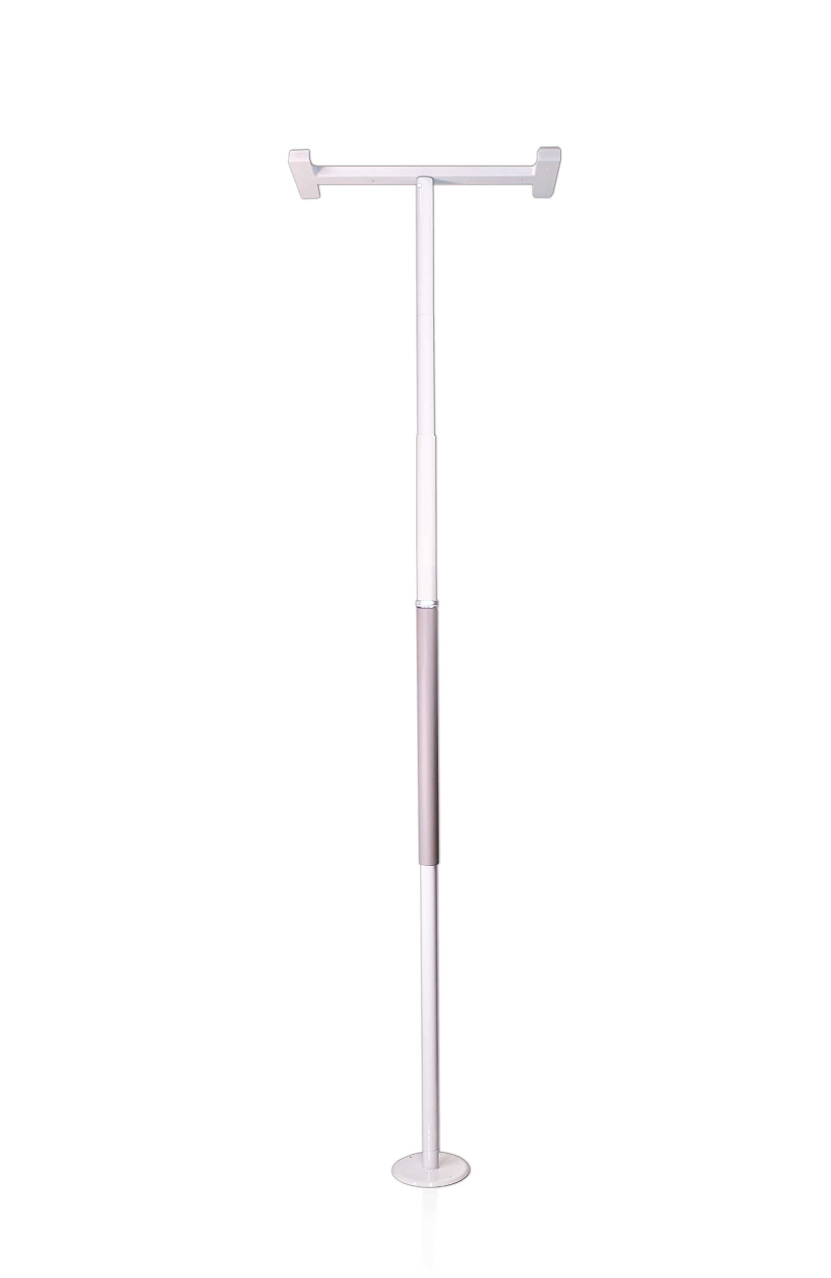 Stander Security Pole for Elderly - Adjustable Floor to Ceiling Transfer Pole with Padded Handle | Bathroom Safety Rail & Grab Bar for Seniors | Ideal for Shower, Toilet & Bedroom Assistance (Iceberg White)