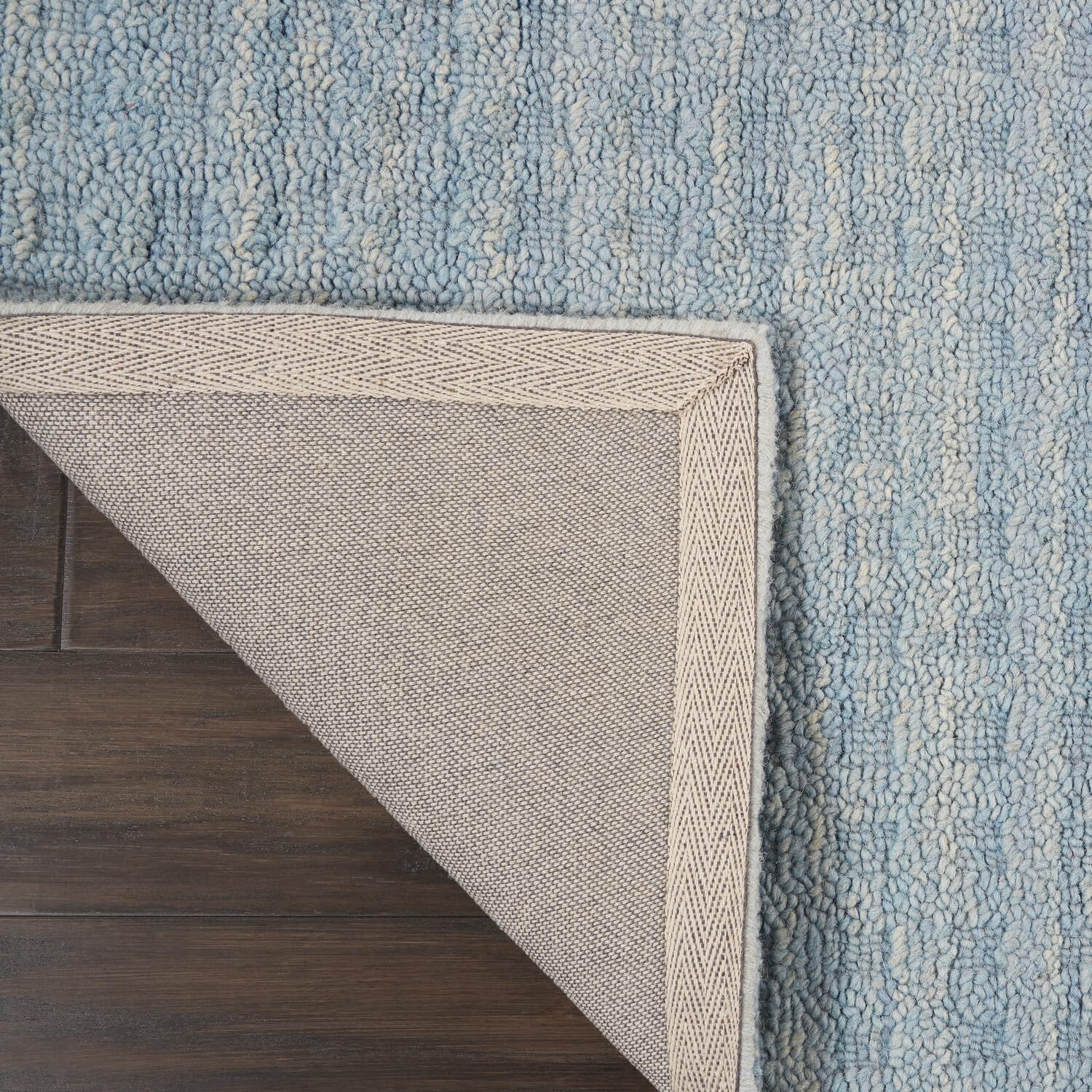 Nourison Perris Solid Sky Blue 8' x 10'6