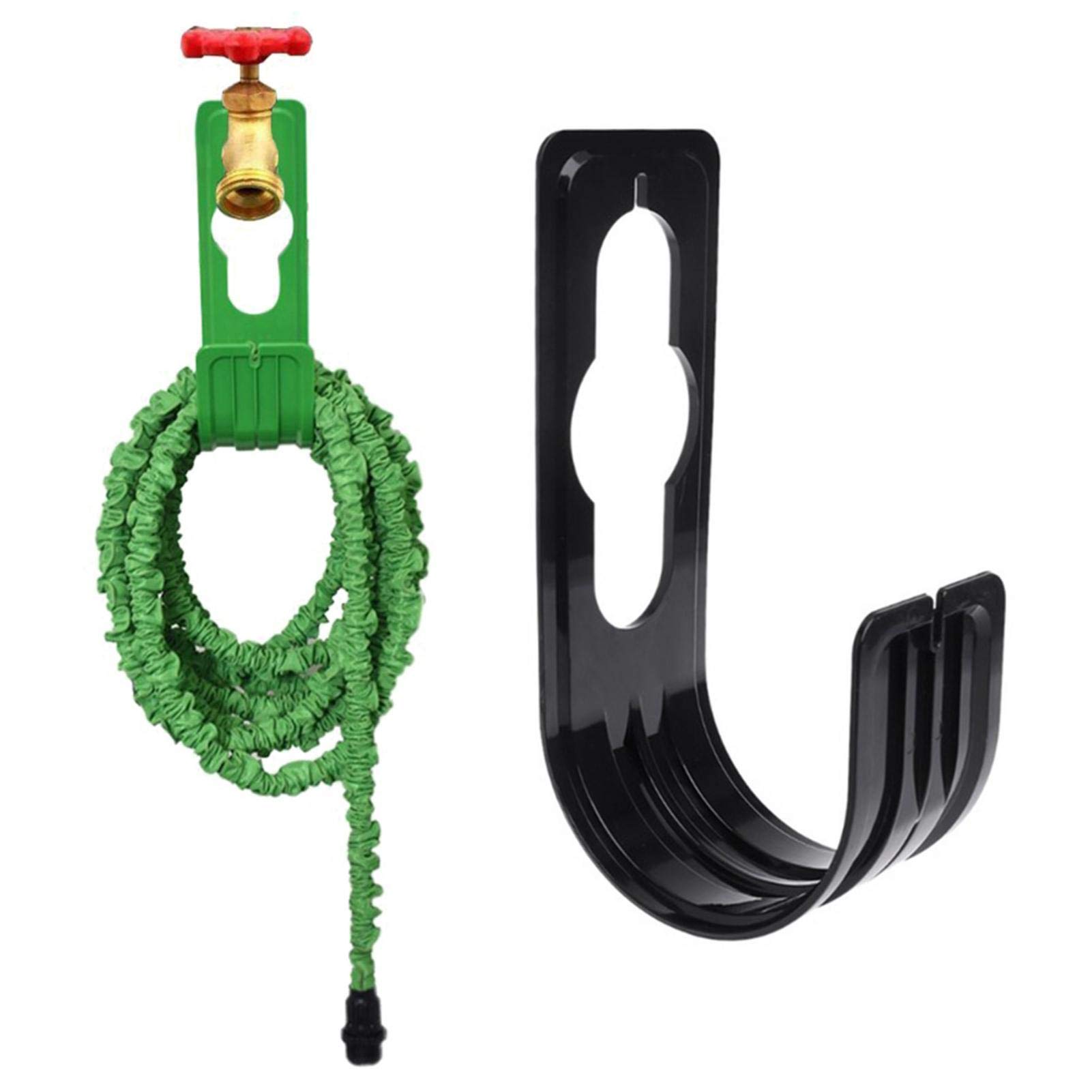 2 Pack Garden Hose Holder Wall Mount - Heavy Duty Hose Hanger for Outdoor Watering, Storage Hook and Reel Organizer - Perfect for Garage, Yard, and Garden Hose Pipe Management