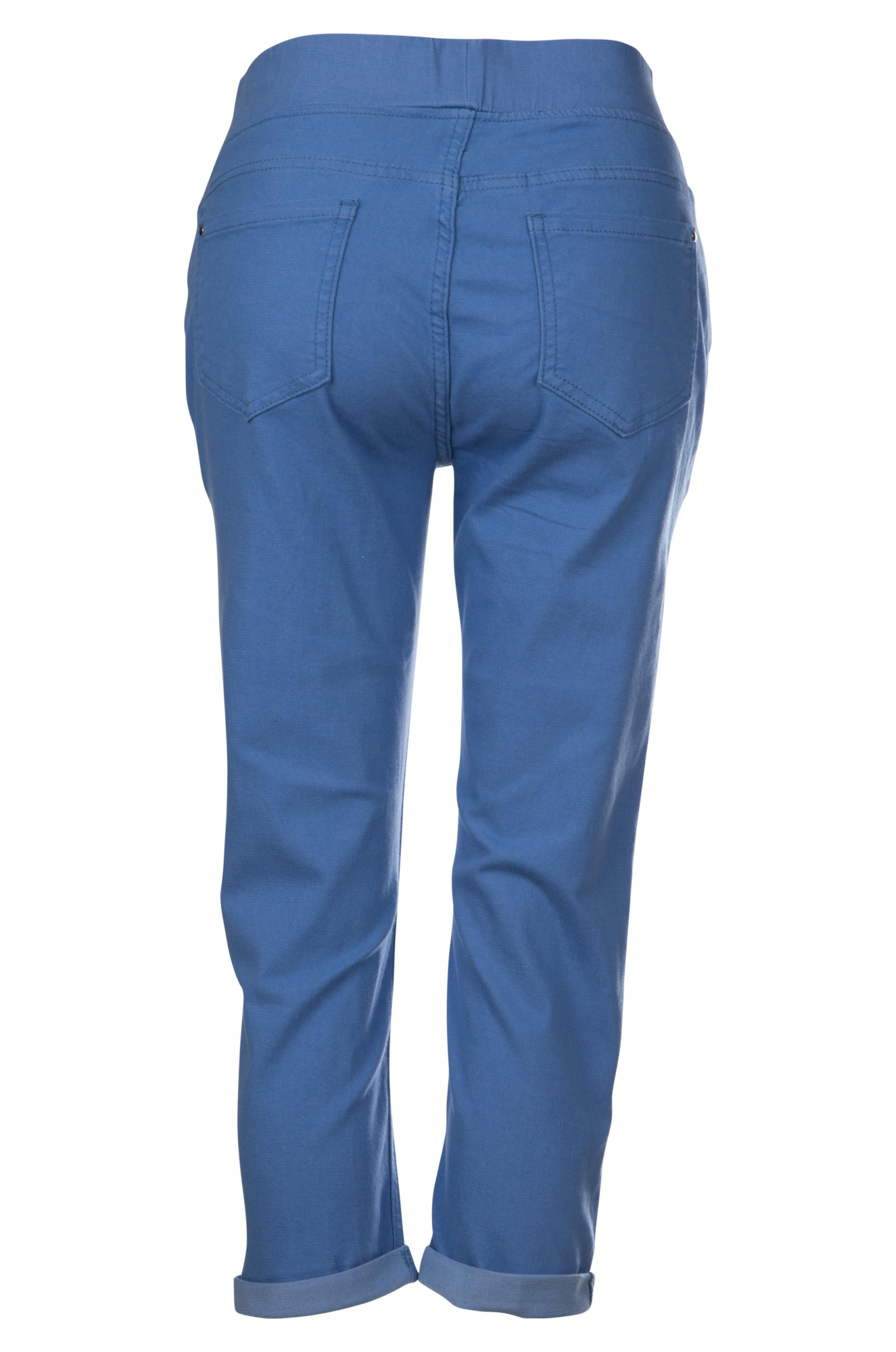 Stretch Cotton Blend Mid Calf Jeans for Women - Soft Blue Wash | Comfortable Slim Fit Ankle Jeans | Perfect for Casual Wear, Office & Weekend Outings