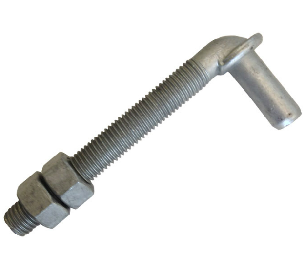 6 Inch Galvanized J Bolt - Heavy Duty Gate Hanger for Metal Posts - Secure Gate Installation for Fences, Barns & Farm Gates (Pack of 10)