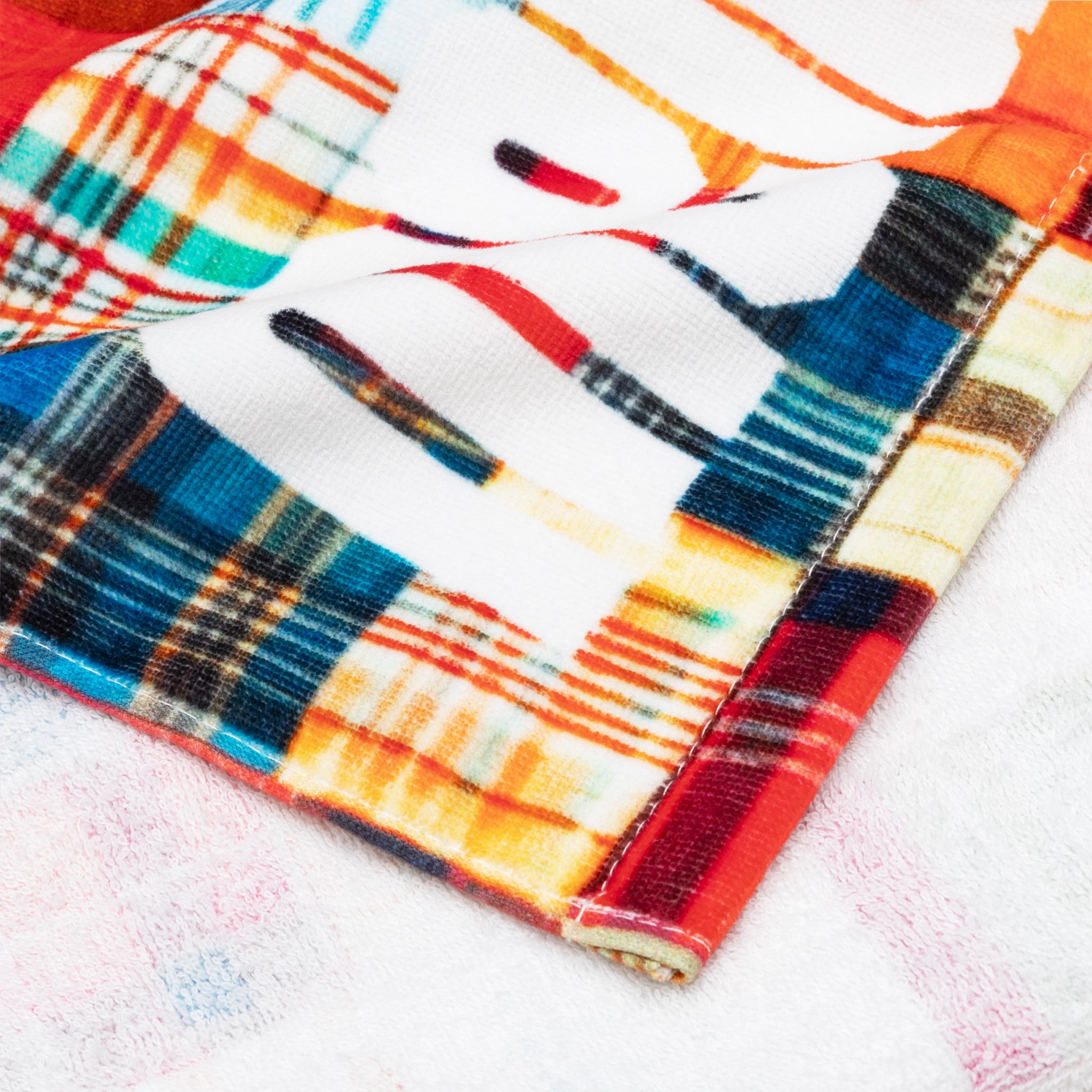 Premium Madras Patch Caddy Towel - Soft, Absorbent Golf & Sports Towel for Gym, Beach, Pool & Outdoor Activities