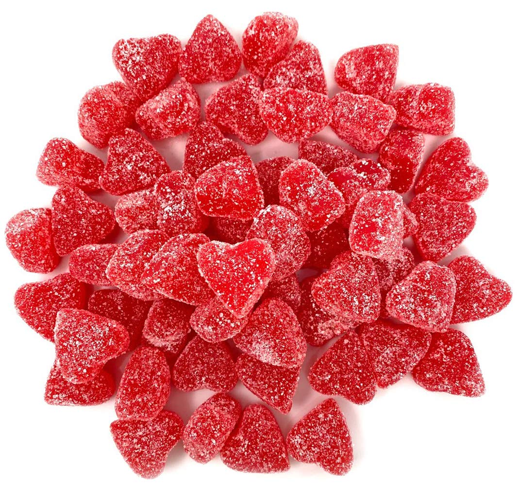 SweetGourmet Cinnamon Jelly Hearts Candy - 1 Pound Bag | Delicious Cinnamon Flavored Soft Jelly Candy Hearts | Perfect for Valentine's Day Gifts, Party Favors & Sweet Treats