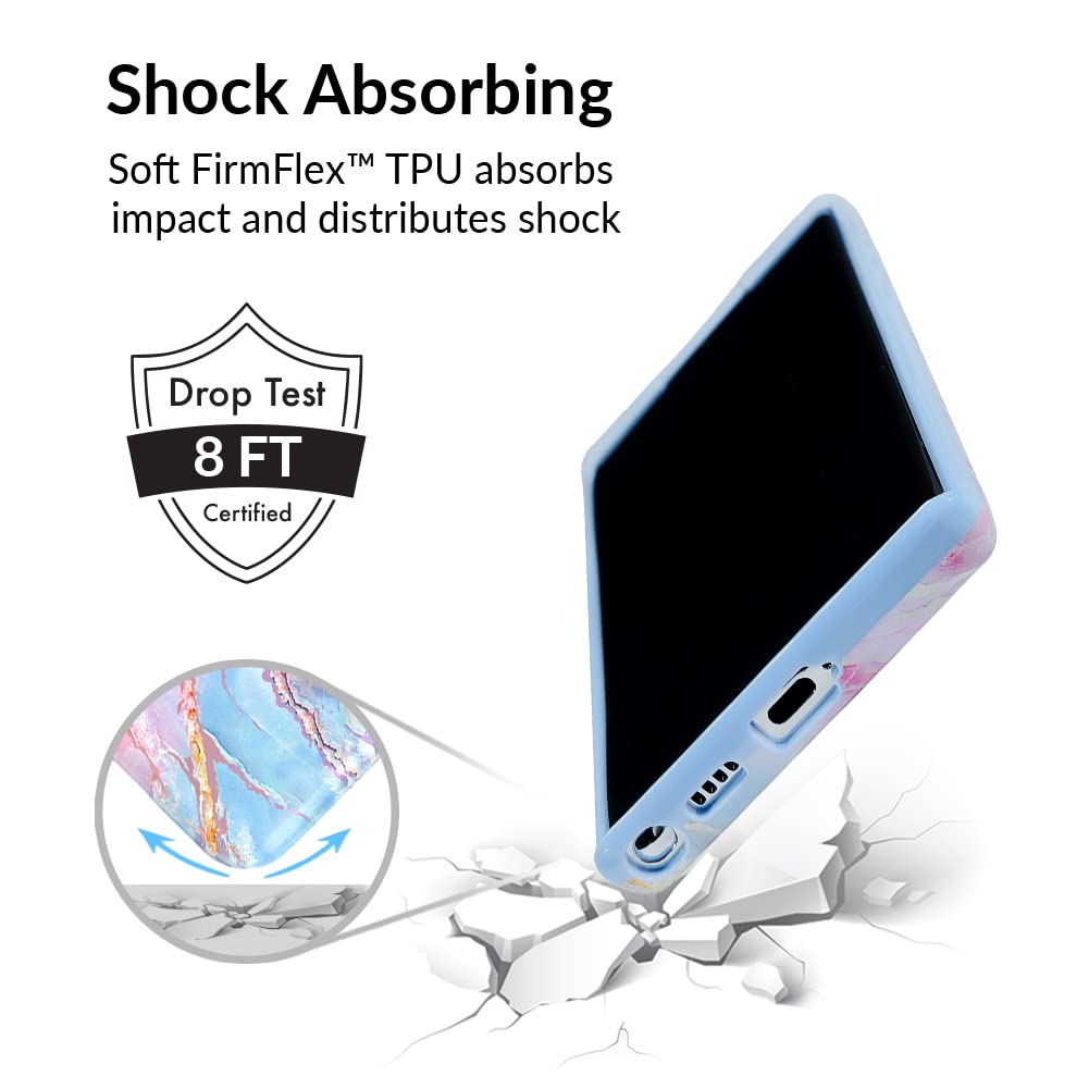 VELVET CAVIAR Samsung Galaxy S22 Ultra Case [8ft Military Drop Protection] - Cute Holographic Blue Marble Phone Cover with Microfiber Lining - Compatible with 2022 6.8
