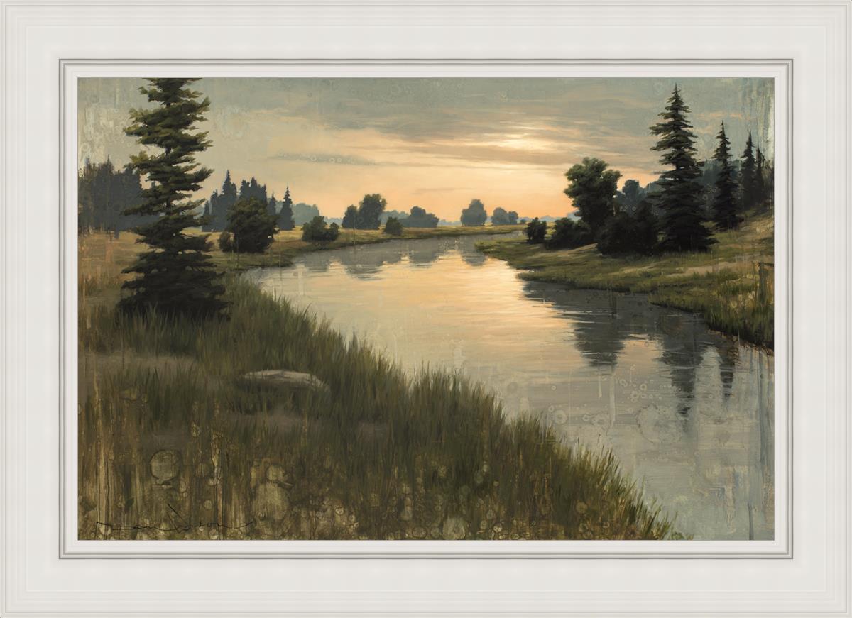 Calming Dusk By Dan Wilson - Relaxing Home Decor Painting for Living Room & Bedroom - Perfect Wall Art for Stress Relief & Meditation Spaces