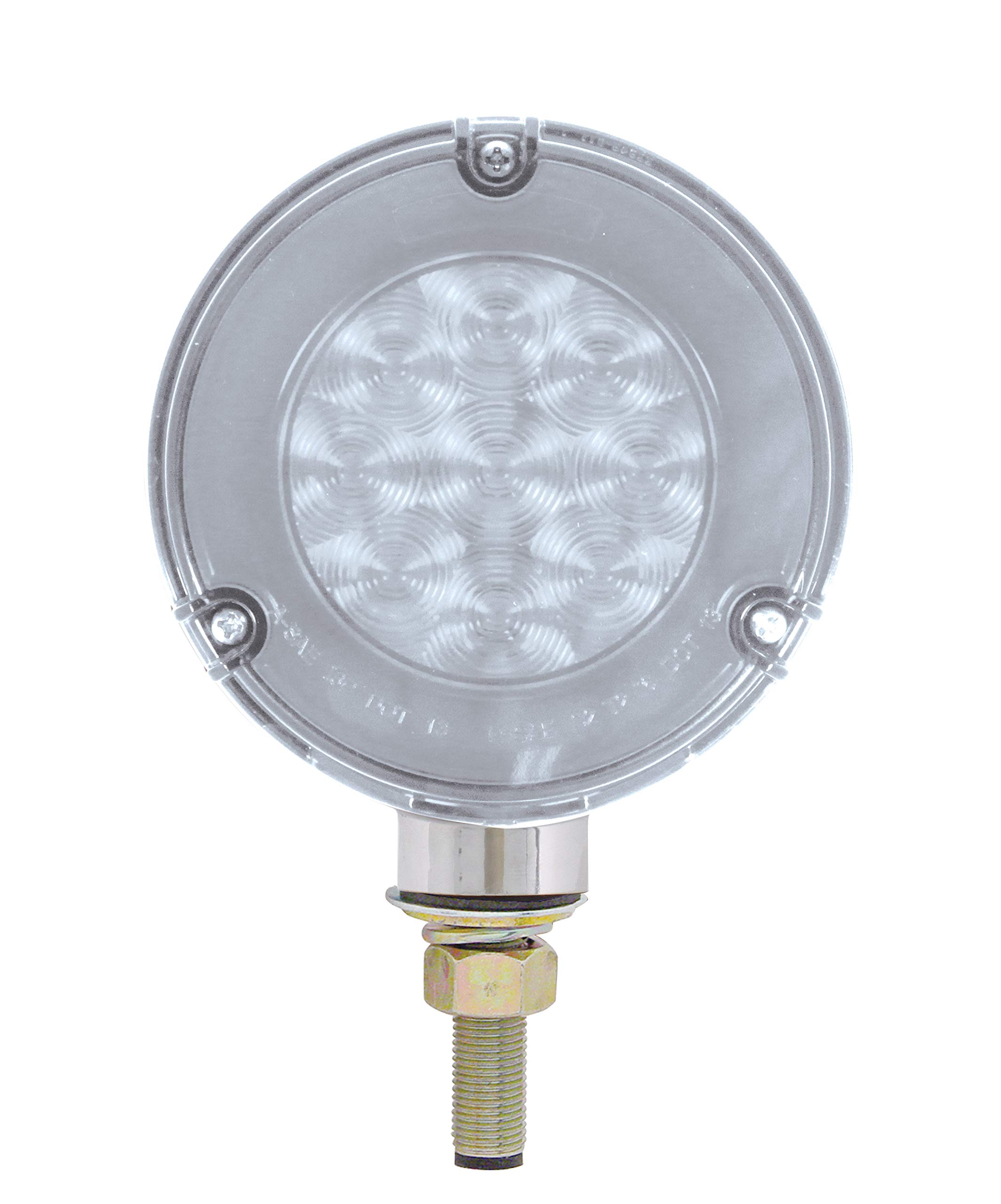 United Pacific 37084 54 LED GLO Double Face Turn Signal Light - Amber & Red LED with Clear Lens for Trucks & Trailers - Perfect for Enhanced Visibility & Safety on Highways