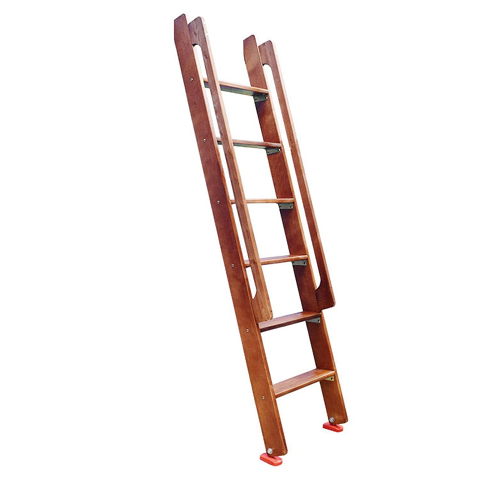 **Adjustable Natural Wooden Bed Ladder – 44cm x 150cm Brown Loft Ladder for College Dorm, Bunk Beds, RV & Home Use – Safety Handrail & Hook Retainer for Secure Climbing**    *(Perfect for Kids' Bunk Beds, Tiny Homes, and Space-Saving Loft Access!)*