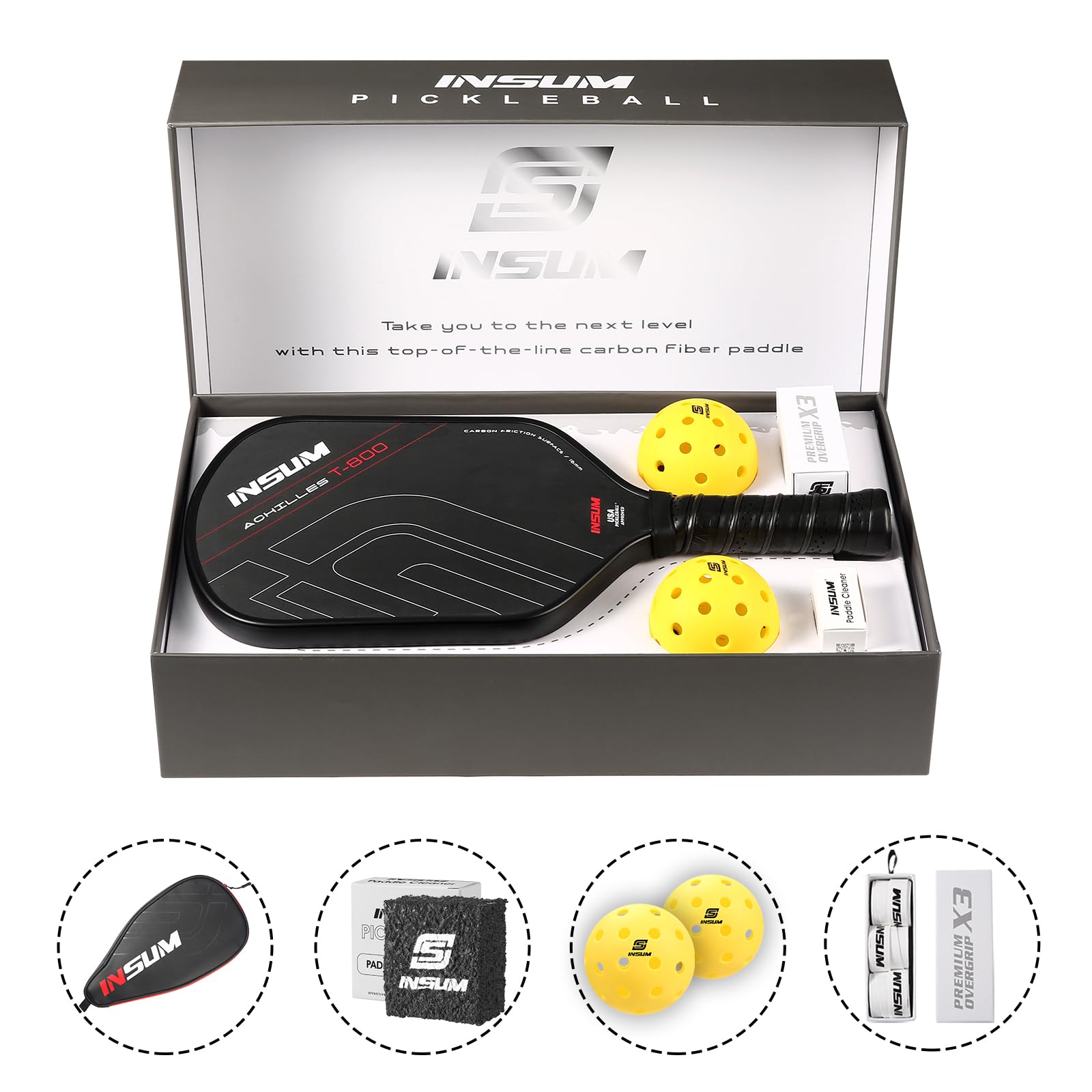 **USAPA Approved Pickleball Paddles - Toray Raw Carbon Fiber Thermoformed for Ultimate Control & Power | Perfect for Tournaments, Recreational Play & Outdoor Sports**