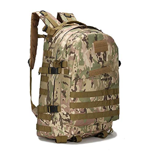 Flystcn 40L Tactical Hiking Backpack - Waterproof Outdoor Sports Backpack for Camping, Trekking & Travel - Durable Military Rucksack with Multiple Pockets (CP Camouflage) - Perfect for Hiking Adventures, Weekend Getaways & Outdoor Exploration