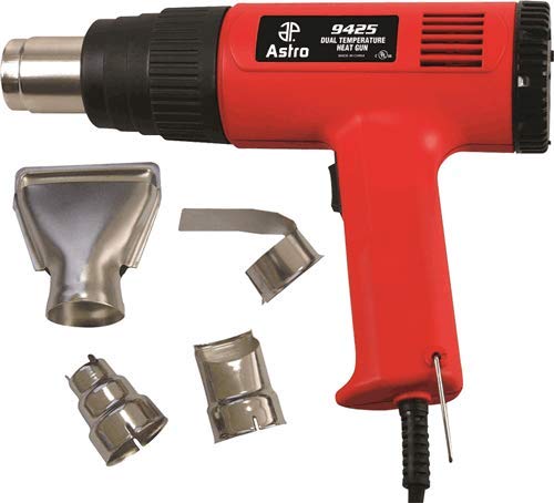 Dual Temperature Heat Gun Kit - 1500W Professional Hot Air Gun with 2 Nozzles for Shrink Wrapping, Soldering, Thawing & DIY Projects | Perfect for Crafts, Electronics, Home Repairs