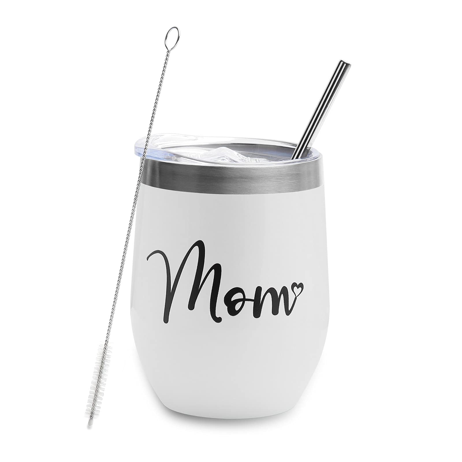 TURMTF Vacuum Insulated Tumbler with Lid & Straw - 20oz Double Wall Stainless Steel Travel Mug for Coffee, Tea & Cold Drinks | Perfect Mother's Day Gift from Son/Daughter | Great for Office, Commuting & Outdoor Activities