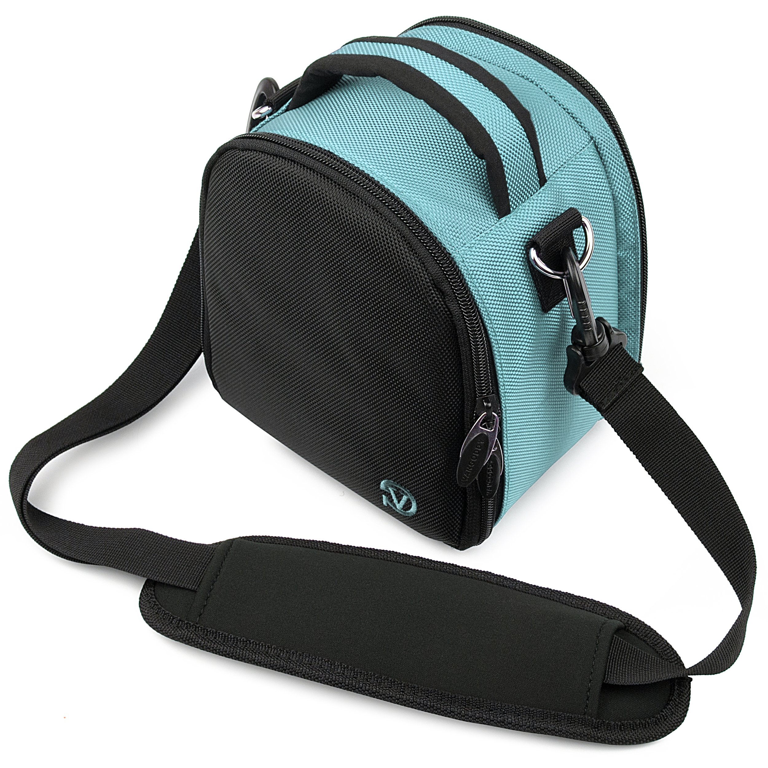 Durable Nylon SLR Camera Bag Sky Blue for Olympus E-M10, E-M5, OM-D E-M1, OM-D E-M10, OM-D E-M5 DSLR Cameras - Includes Screen Protector & Mini Tripod - Perfect for Travel, Hiking & Outdoor Photography