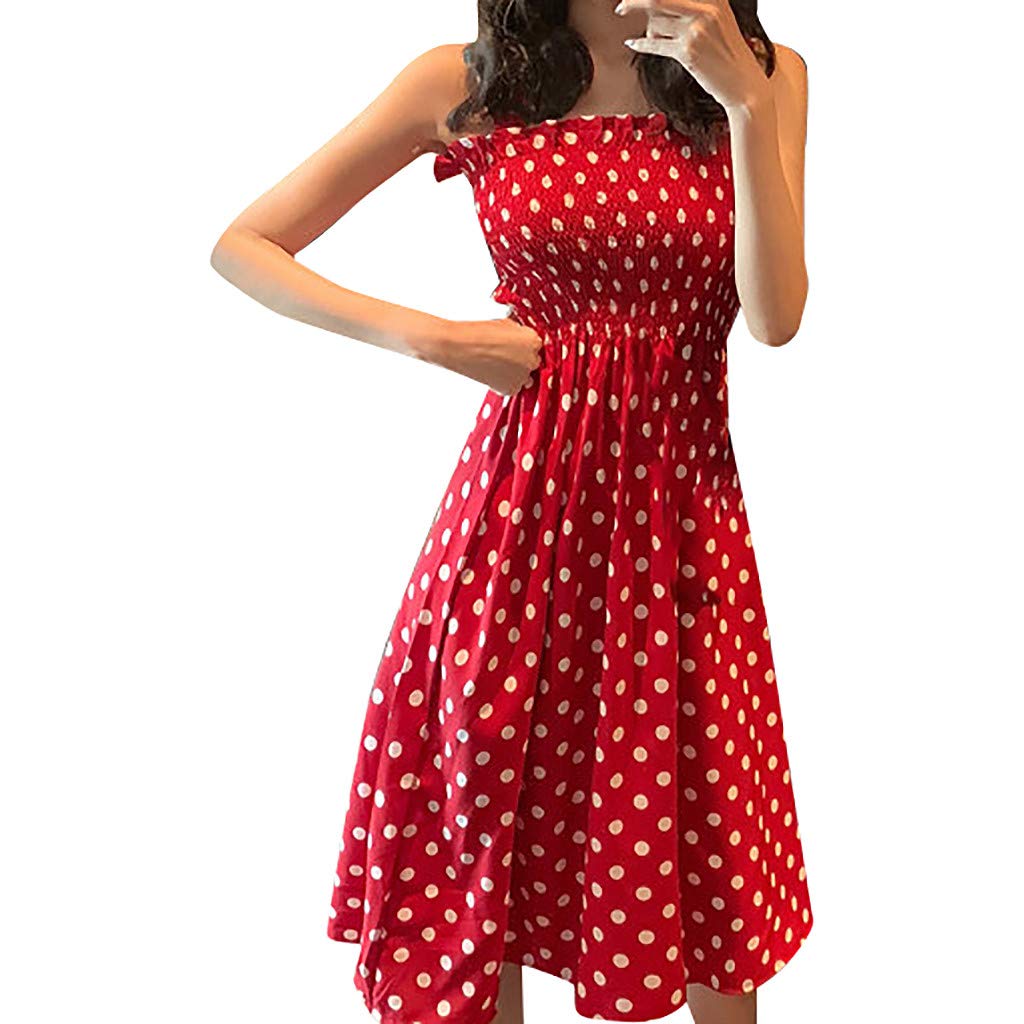Polka Dot Wrap Dress for Women - Plus Size Casual Sleeve Fashion Loose Shoulder Dress | Perfect for Summer Outfits, Beach Wear & Office Attire