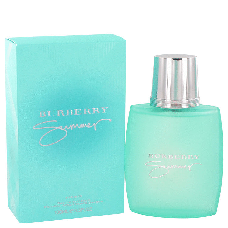 Burberry Summer Men's Eau de Toilette 3.3 oz - Fresh Citrus & Woody Fragrance for Daytime Wear, Office & Outdoor Activities