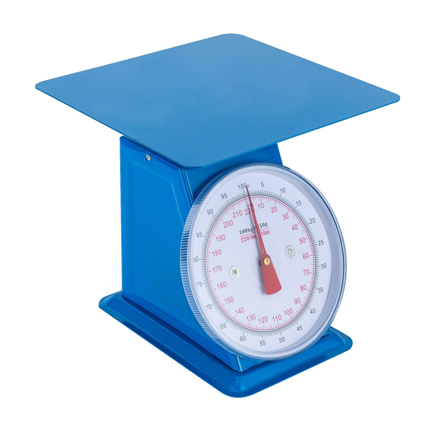 220 LBS Heavy Duty Mechanical Dial Scale - Industrial Kitchen & Food Scale with Double Scale Display - Perfect for Portion Control, Baking, Cooking, and Commercial Food Preparation