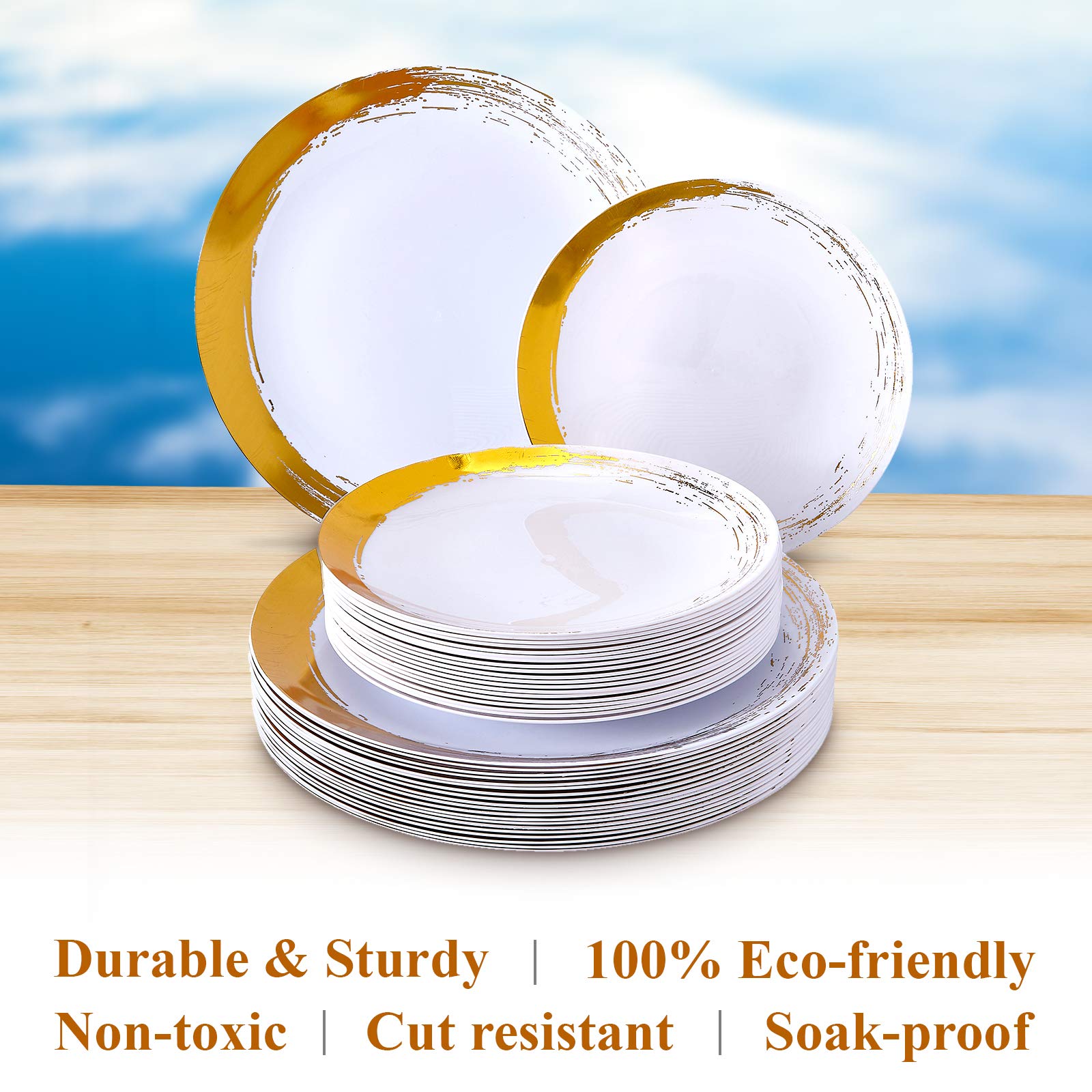 Elegant Disposable Dinner Plates 10.25