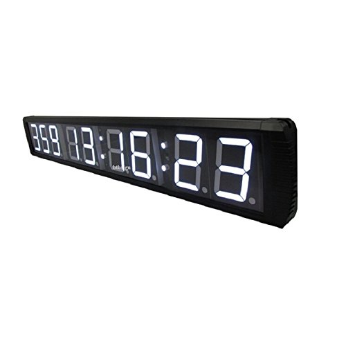 BTBSIGN 4-Inch Large LED Countdown Timer - Ultra Bright White Display, 9-Digit Event Clock for Parties, Meetings, and Classroom Activities