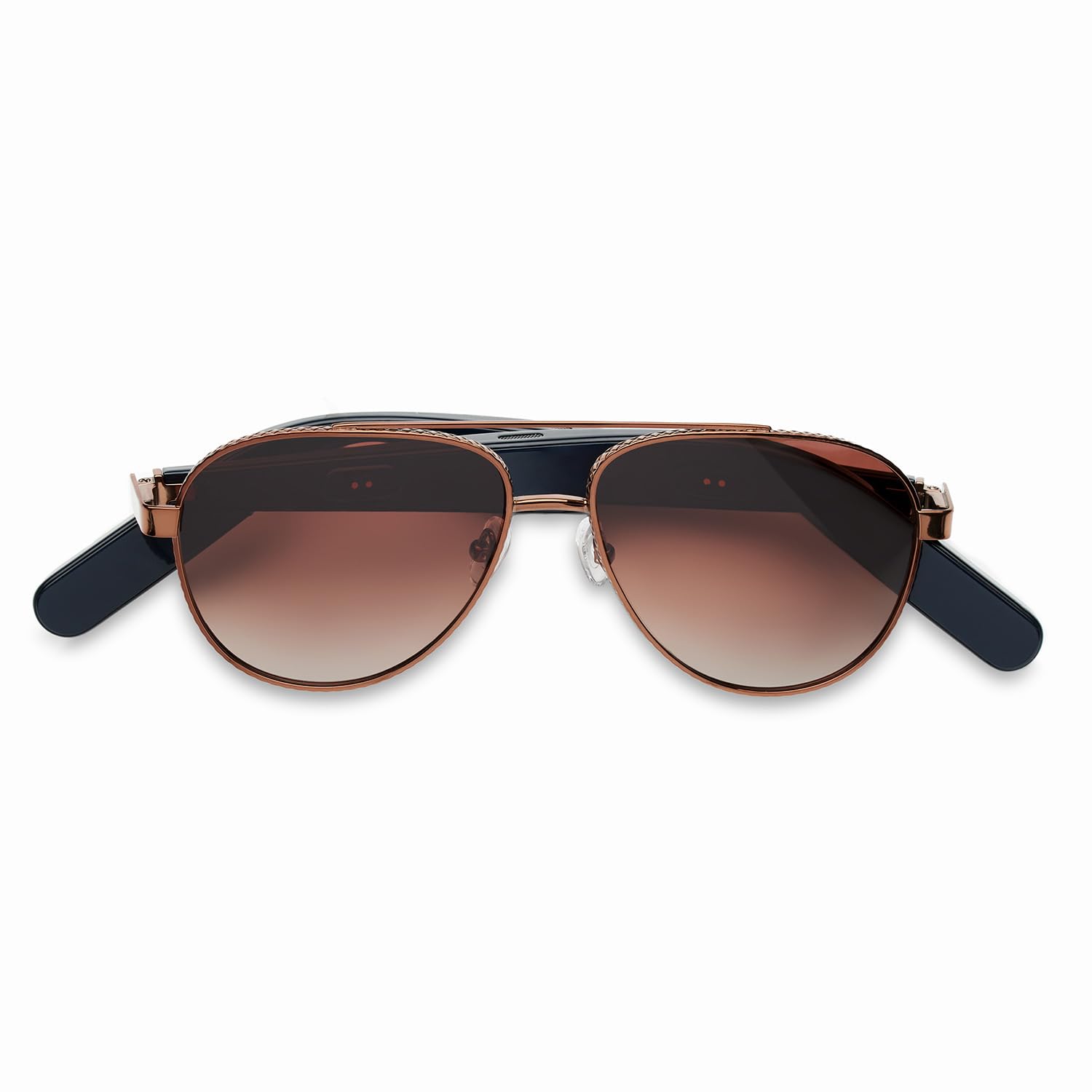 Nautica Admiral Smart Sunglasses for Men & Women - Wireless Bluetooth Glasses with Open Ear Speakers, Built-in Mic & Polarized UV400 Lenses - Brown Gradient (Wide Frame) - Perfect for Running, Cycling & Outdoor Activities