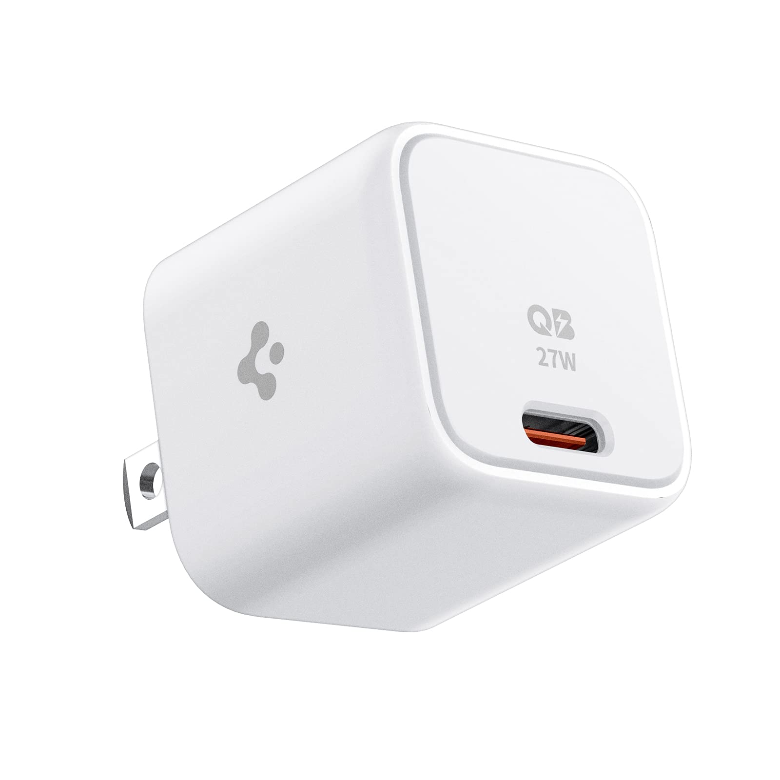 Spigen 27W USB C Fast Charger, PD PPS Wall Charger for Galaxy S25/S24/S23 Ultra/Plus/FE/Z Fold/Flip 6/5 & iPhone 15/14/13 Pro Max/Mini/Plus & iPad Air - Super Fast Charging for Home, Office & Travel