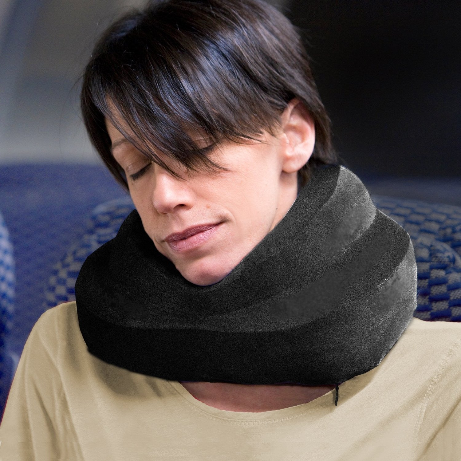 Cabeau Evolution Memory Foam Travel Pillow - Neck Support for Airplane, Car & Home Use - Comfortable & Portable for Long Flights, Road Trips & Relaxation