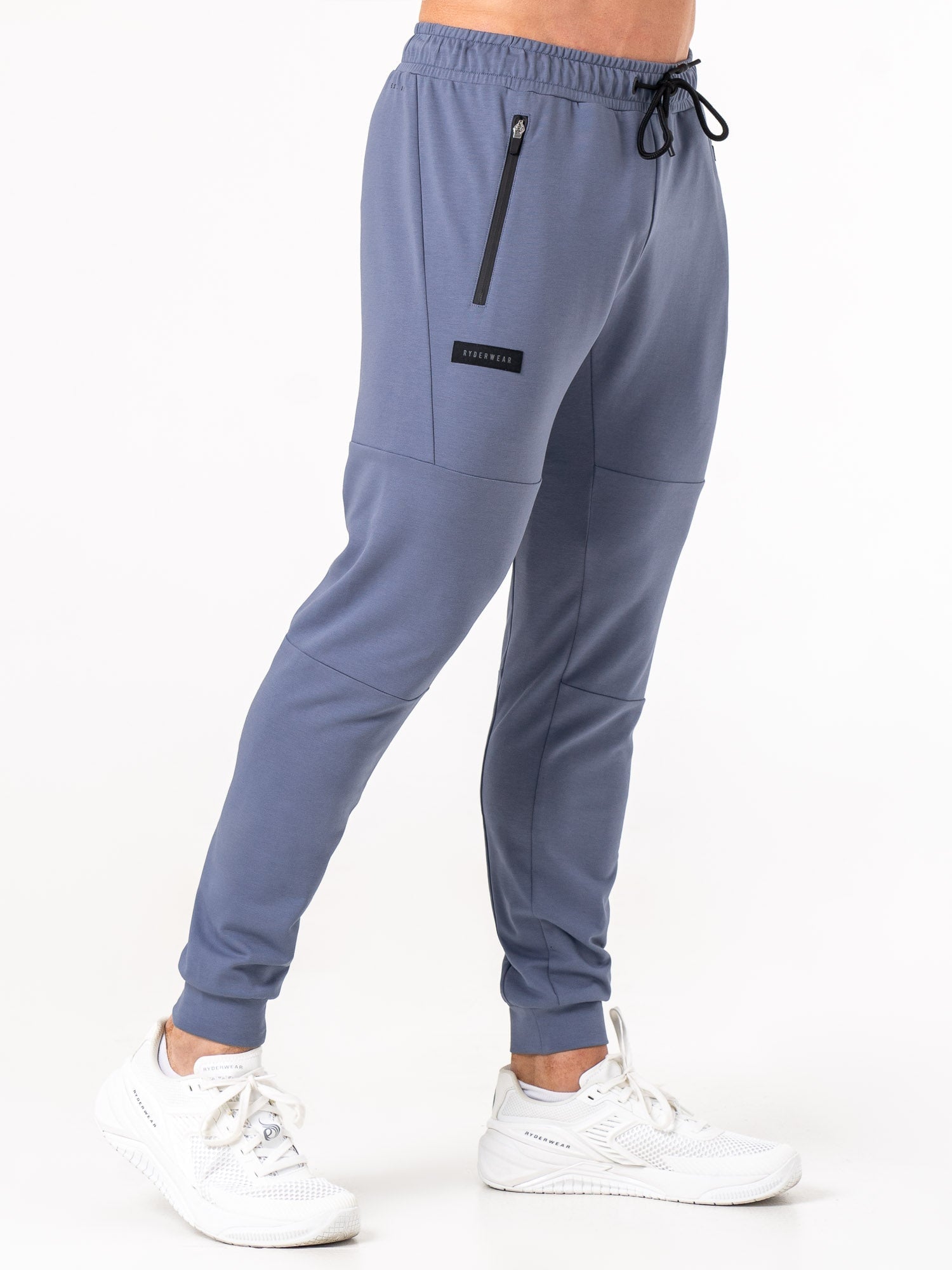 Endurance Track Pants for Men - Stretch Denim Blue Joggers with Pockets | Perfect for Running, Gym Workouts & Casual Wear