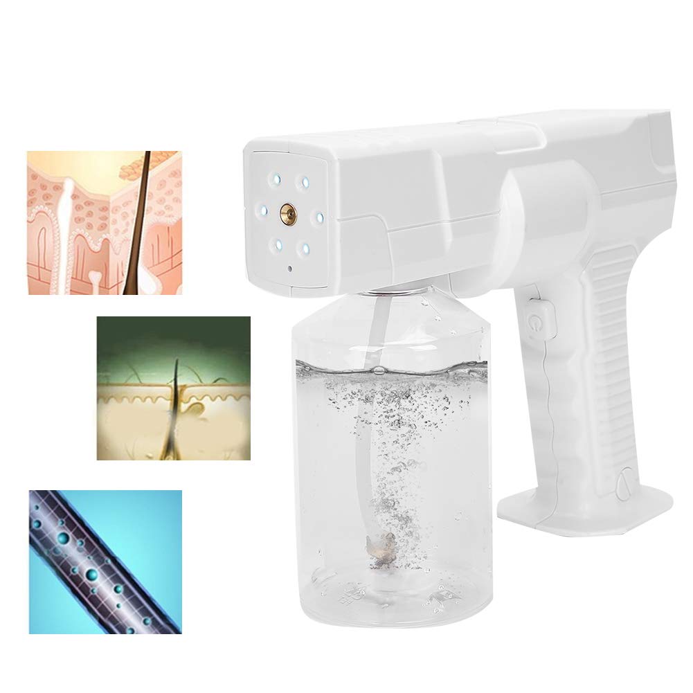 Dioche Blue Light Nano Spray Gun Steamer with Fast Mist Output - Hair Moisturizing & Nourishing Steam Sprayer | Intelligent Heat Dissipation for Salon & Home Hair Care | Perfect for Dry/Damaged Hair Treatment & Scalp Hydration