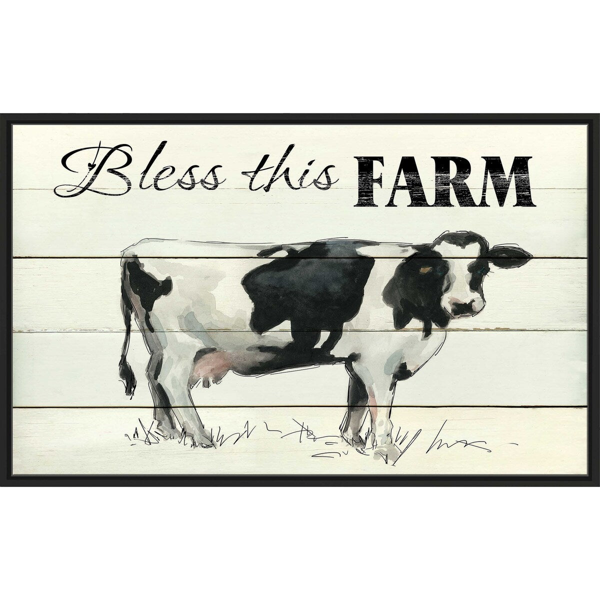 Bless This Farm by Carol Robinson - Floating Canvas Wall Art - Perfect for Farmhouse, Country & Rustic Home Decor