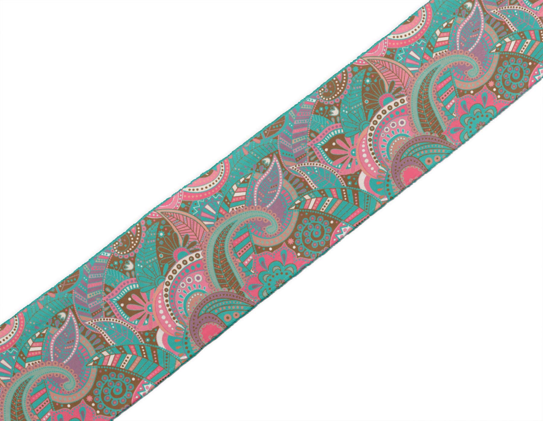 Brown Leaves & Floral Velvet Ribbon Trim - 9 Yards x 3 Inches Wide Decorative Lace for Sewing, Crafts, DIY Accessories | Perfect for Gift Wrapping, Scrapbooking, Home Decor & Fashion Projects