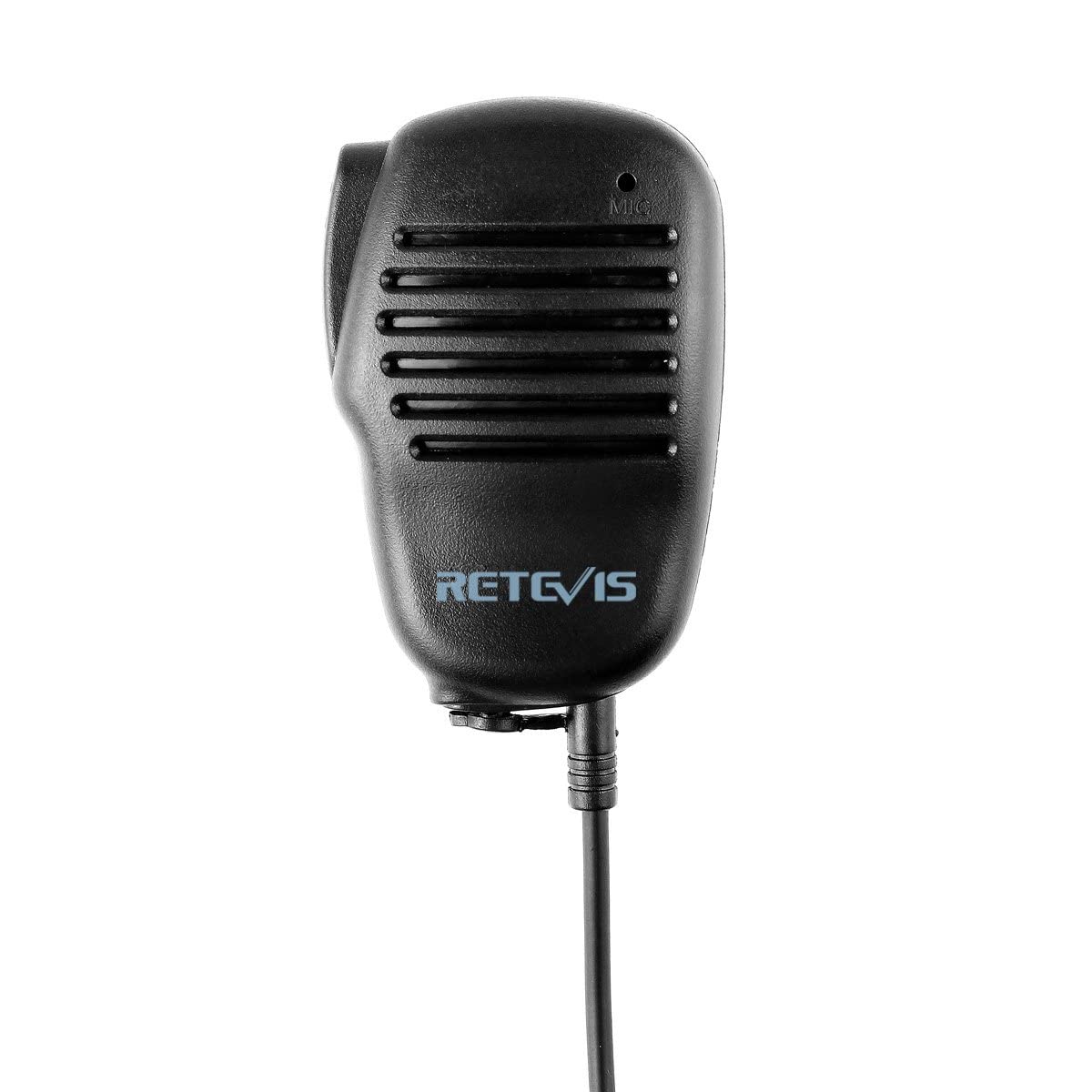 Retevis 2 Pin Speaker Mic with PTT Button - Compatible with Baofeng UV-5R, Kenwood, Wouxun, TYT & More Walkie Talkies - 360° Swivel Design (1 Pack) - Perfect for Outdoor Adventures, Construction Sites & Security Teams
