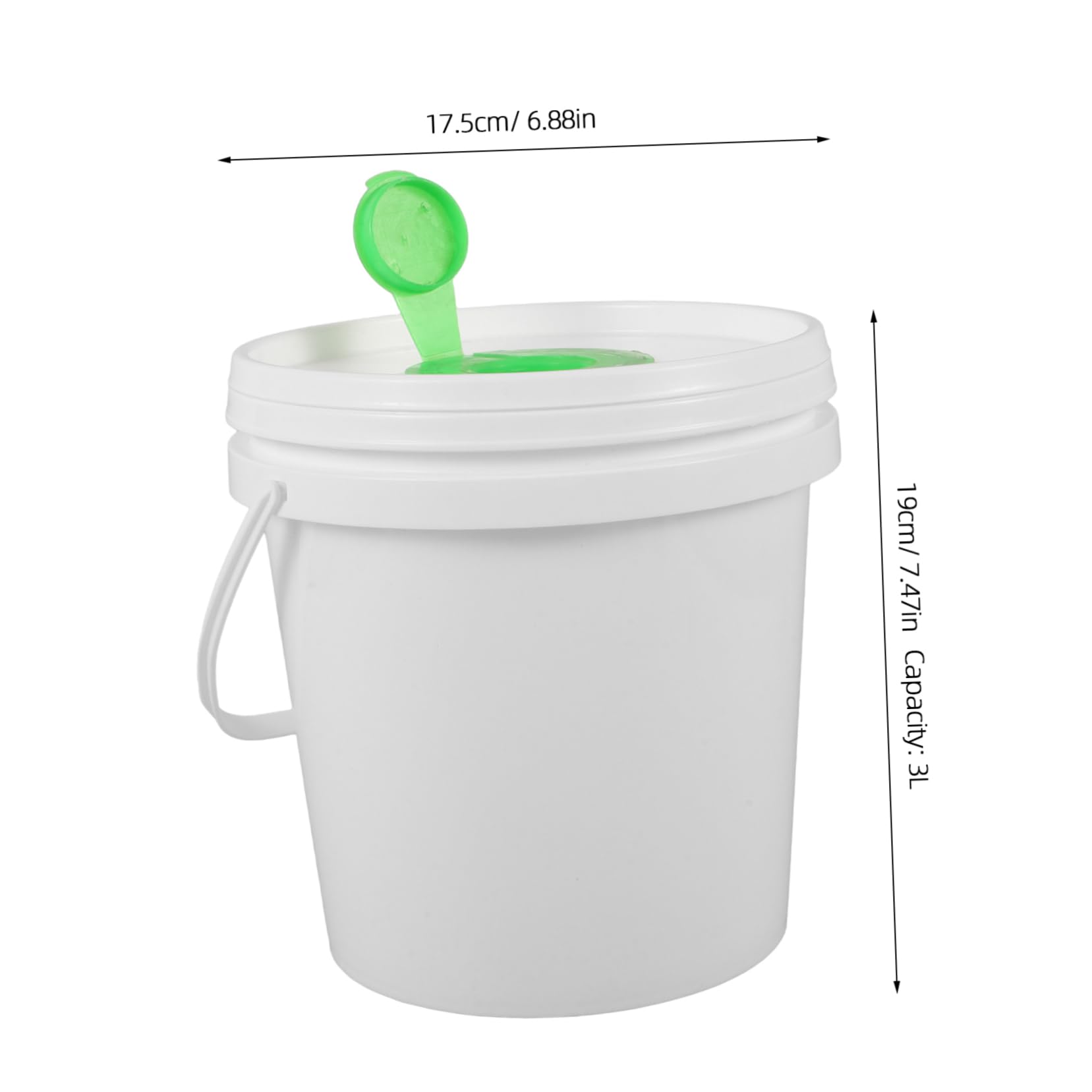 Beavorty Wipe Dispenser Bucket - Large Capacity Wet Wipes Container with Lid, Durable PP Plastic for Baby Wipes, Cleaning Wipes & Disinfecting Wipes - Ideal for Nursery, Daycare, Home Cleaning & Office Use